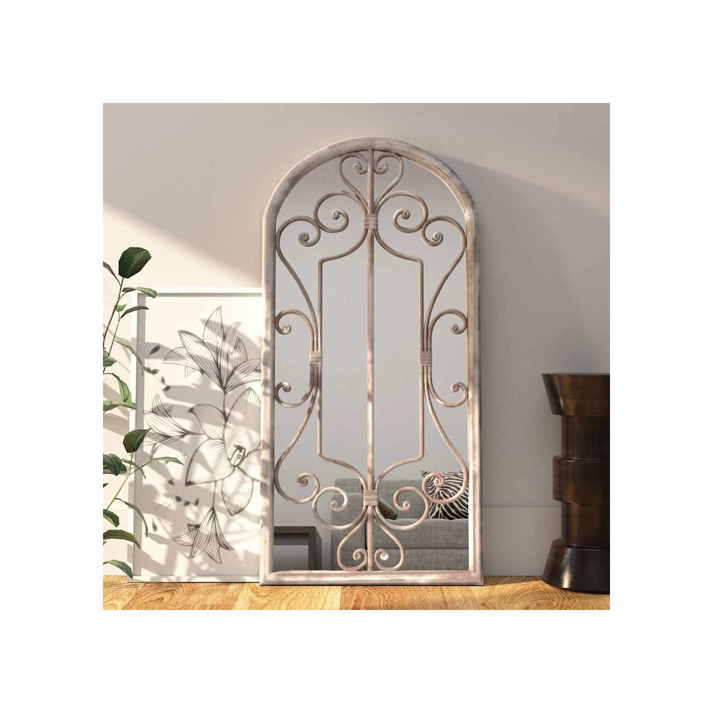 Miroir Sable 100x45 cm Fer pour utilisation à l'intérieur