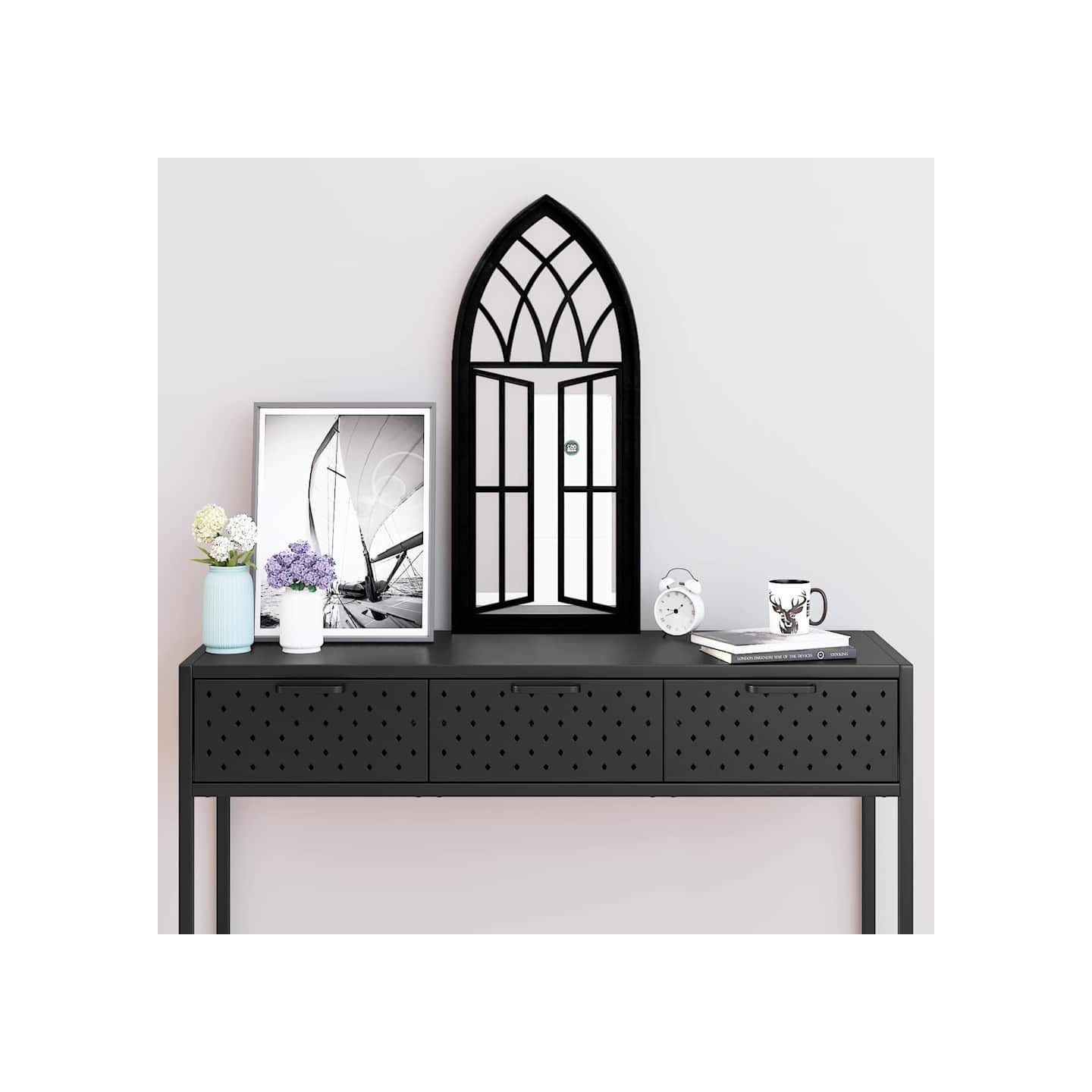 Miroir Noir 70x30 cm Fer pour utilisation à l'intérieur
