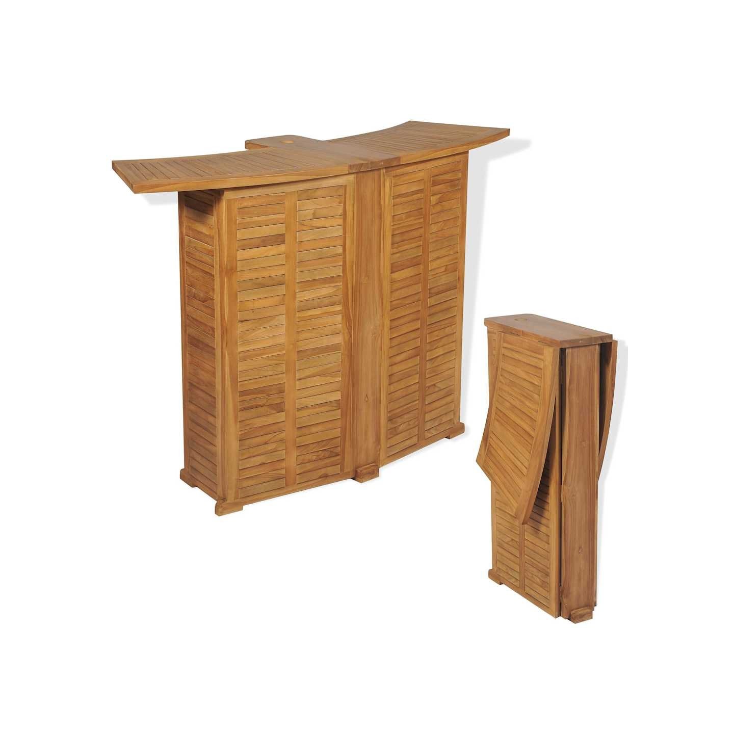 Table pliable de bar 155x53x105 cm Bois de teck solide