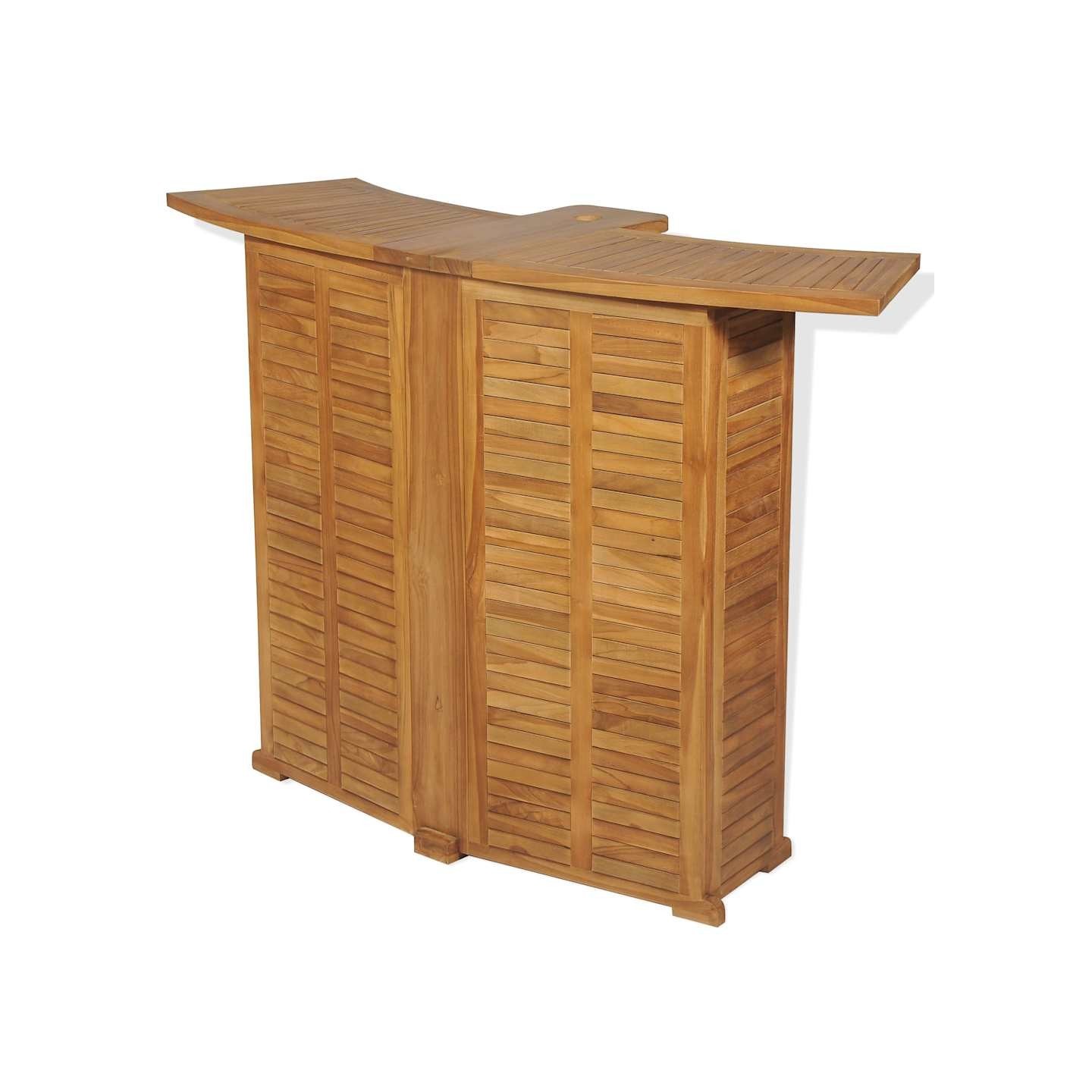 Table pliable de bar 155x53x105 cm Bois de teck solide