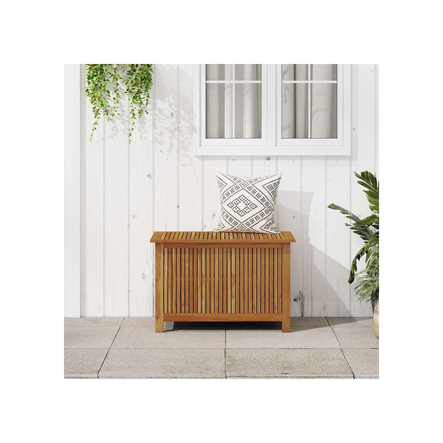 Boîte de rangement de jardin 90x50x58 cm bois d'acacia massif