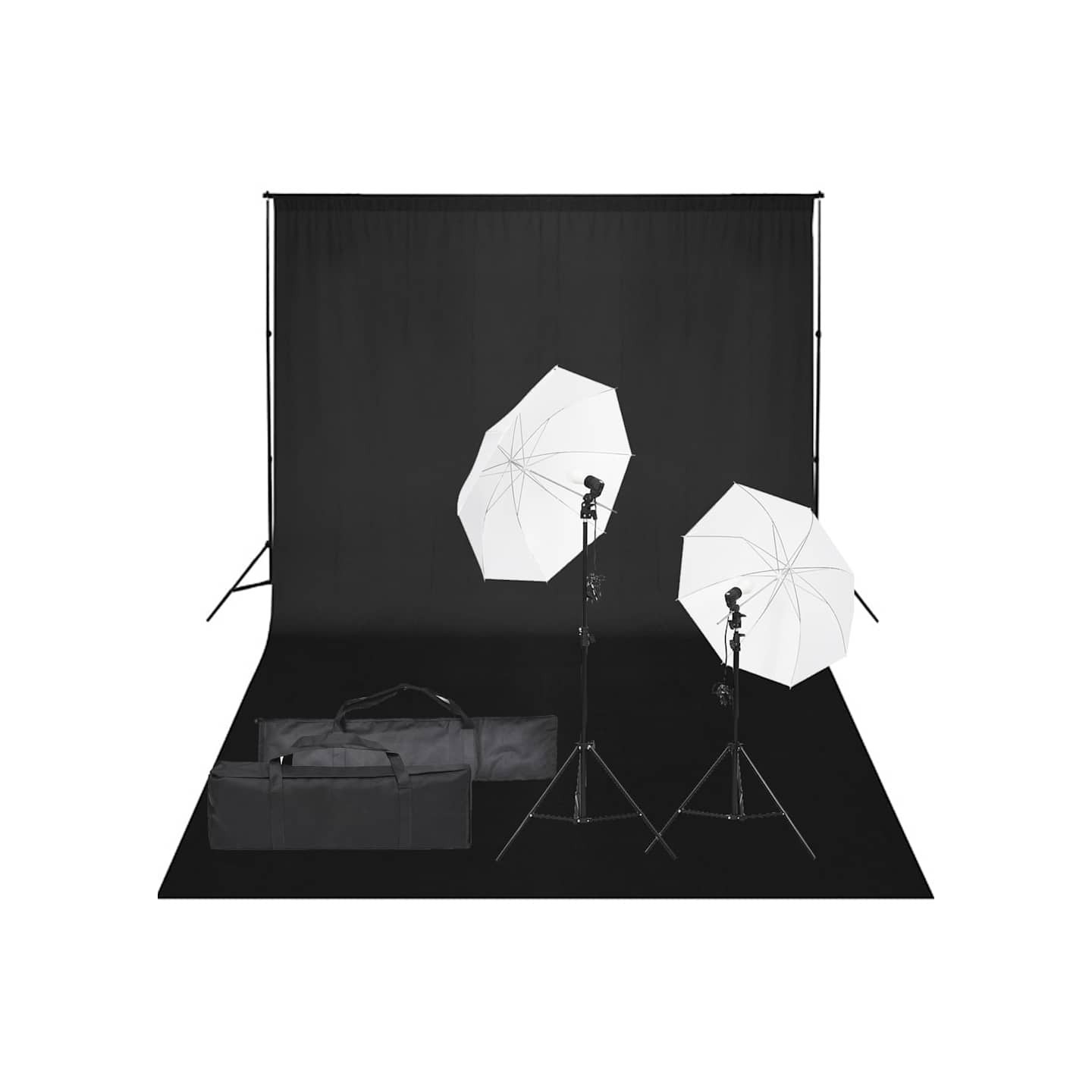 Kit de studio photo avec éclairage et toile de fond