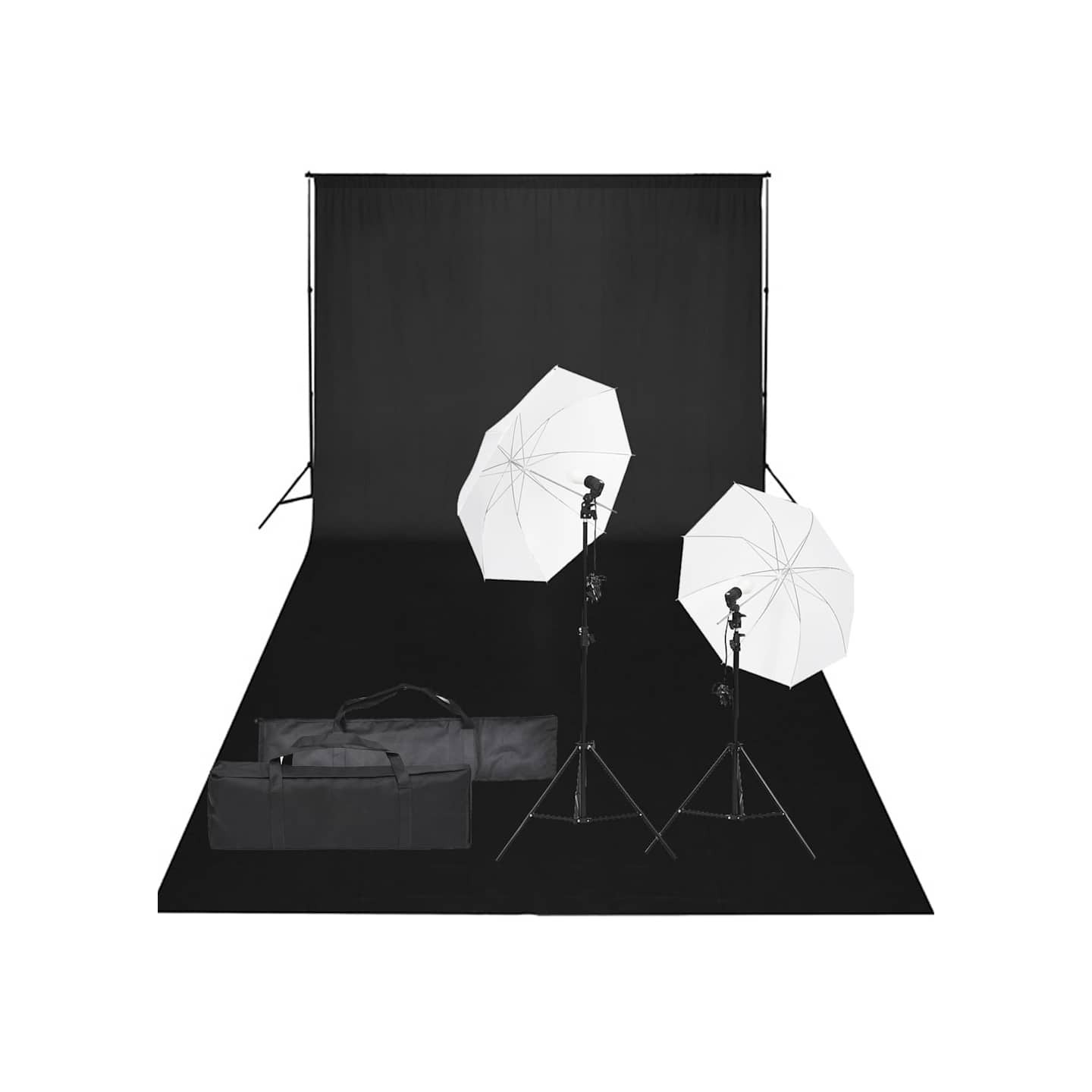 Kit de studio photo avec éclairage et toile de fond