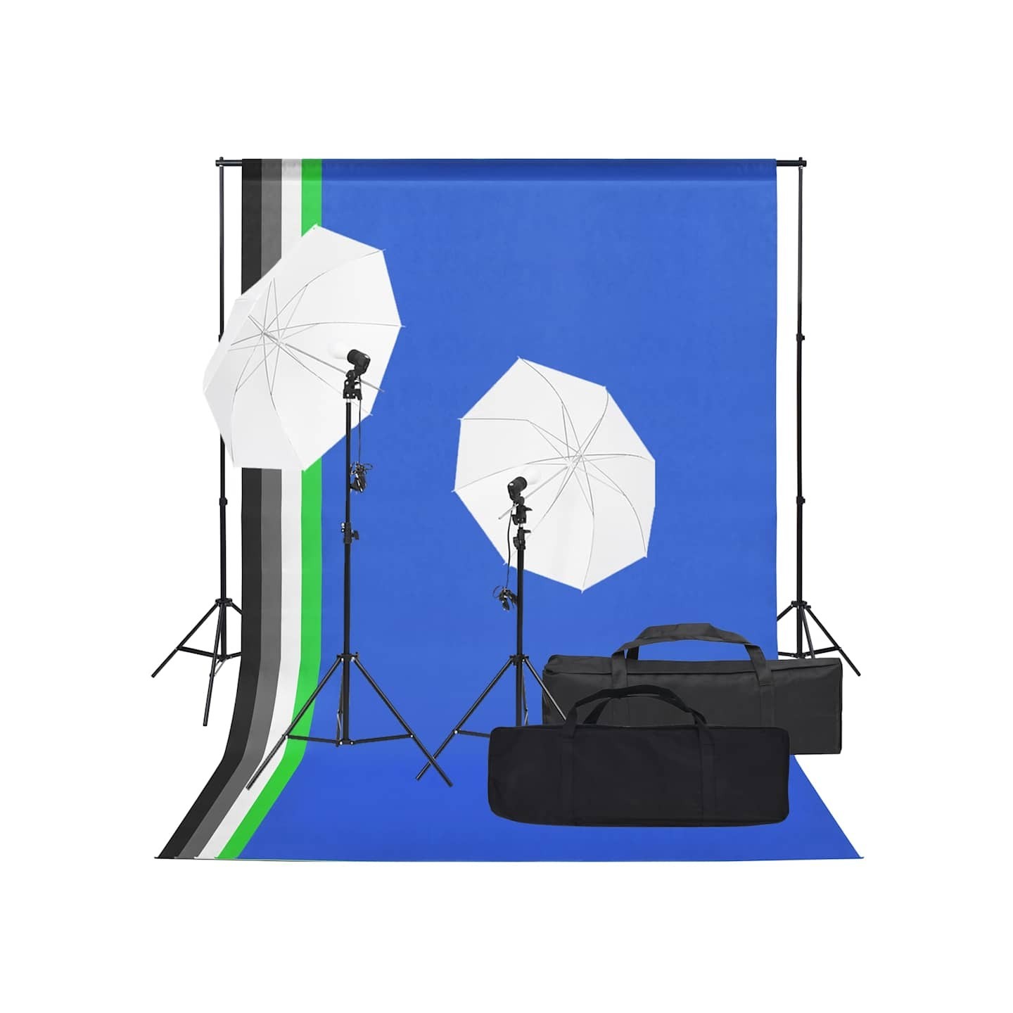 Kit de studio photo avec éclairage et toile de fond