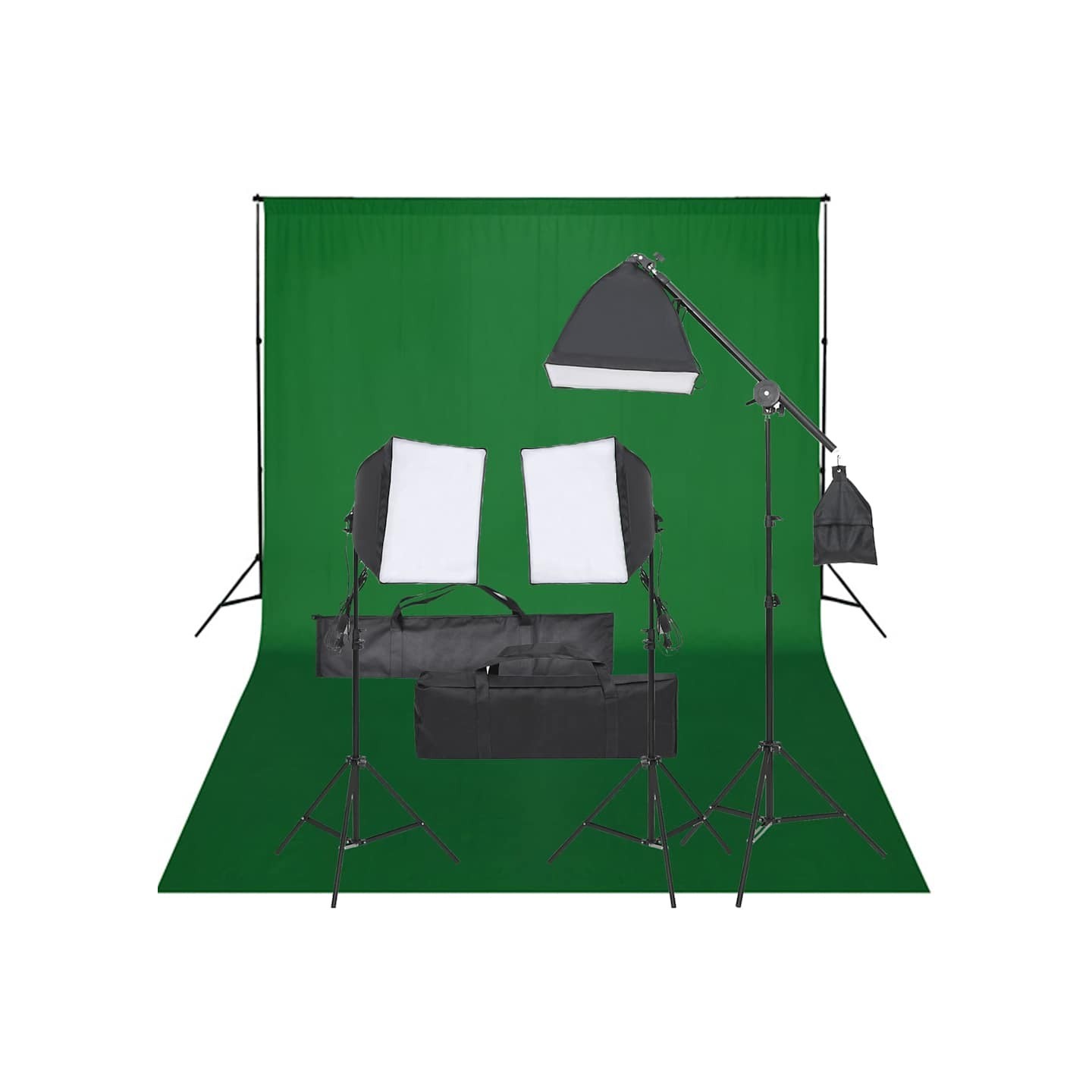 Kit de studio photo avec éclairage et toile de fond