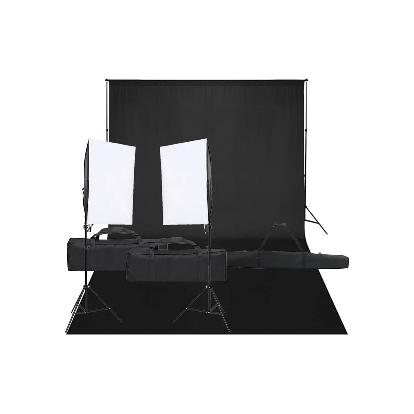 Kit de studio photo avec éclairage et toile de fond