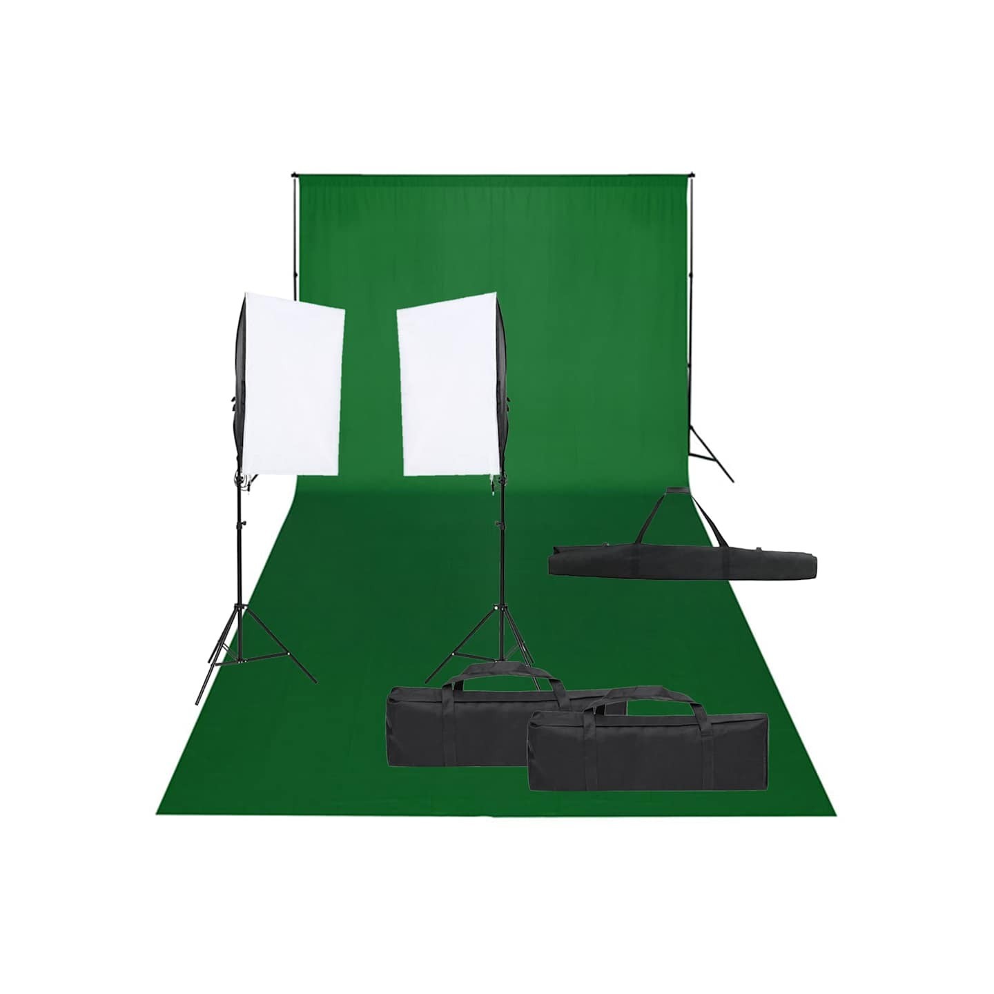 Kit de studio photo avec éclairage et toile de fond