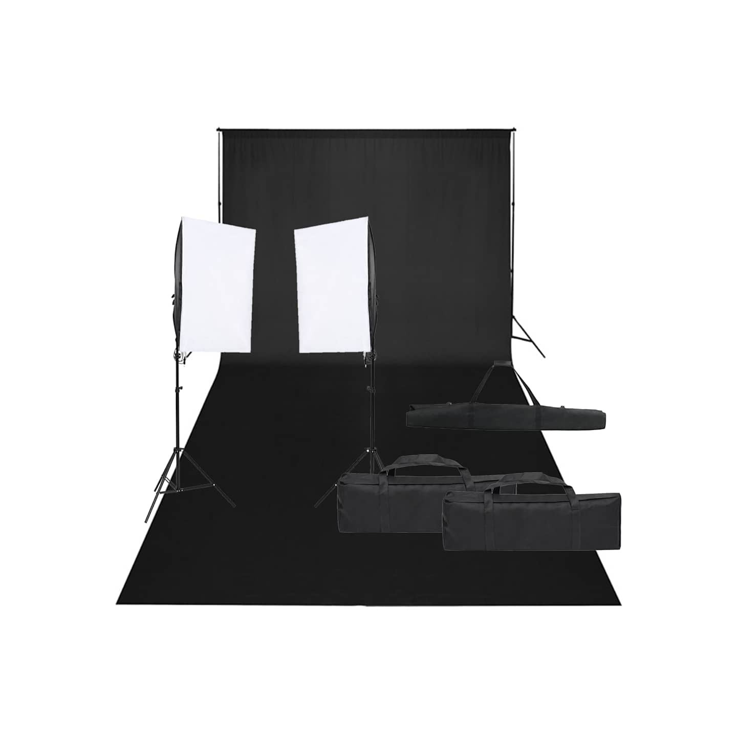 Kit de studio photo avec éclairage et toile de fond