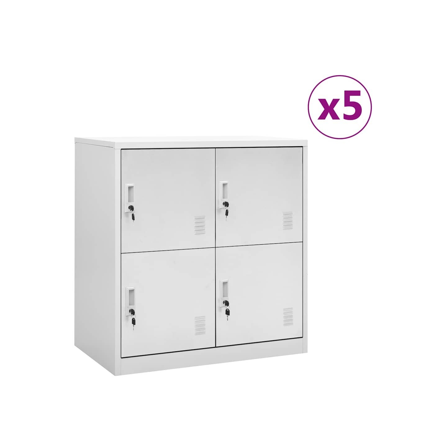Armoires à casiers 5 pcs Gris clair 90x45x92,5 cm Acier