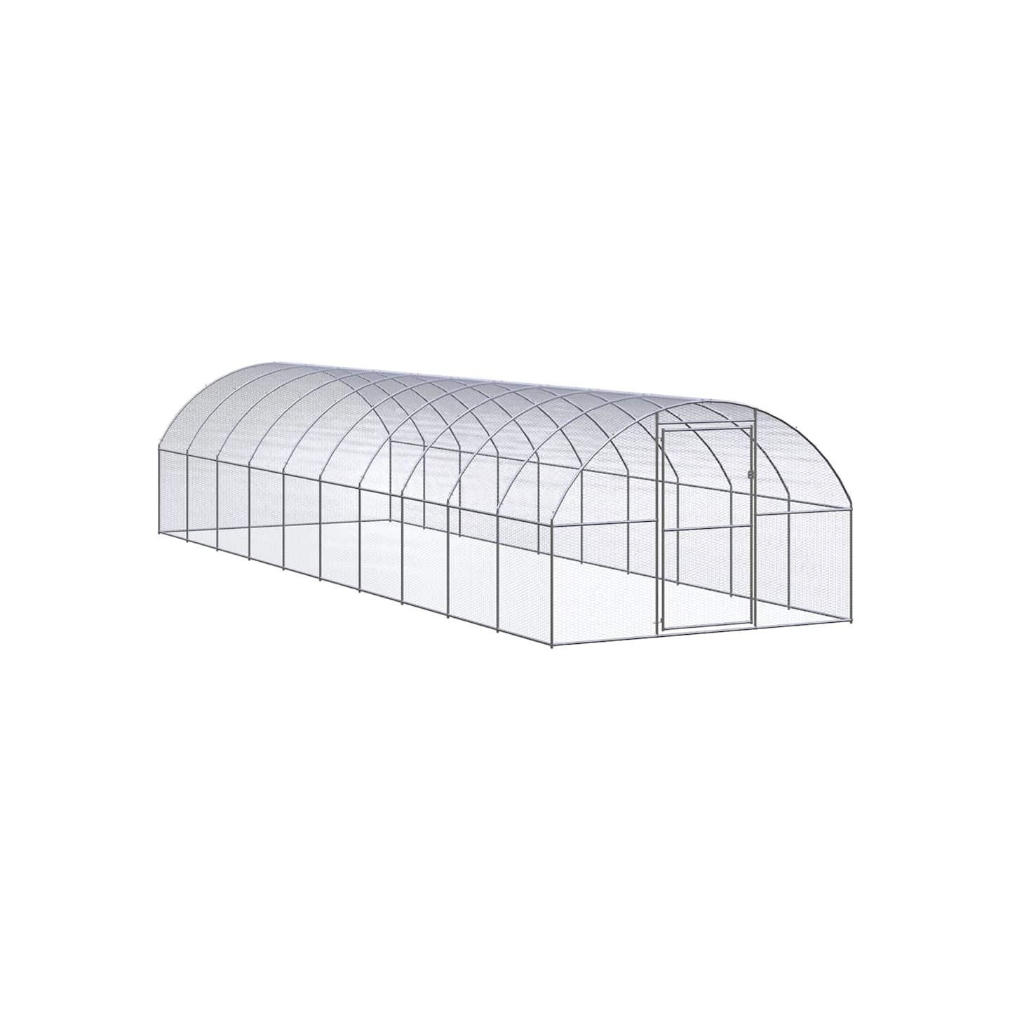 Poulailler d'extérieur 3x10x2 m Acier galvanisé