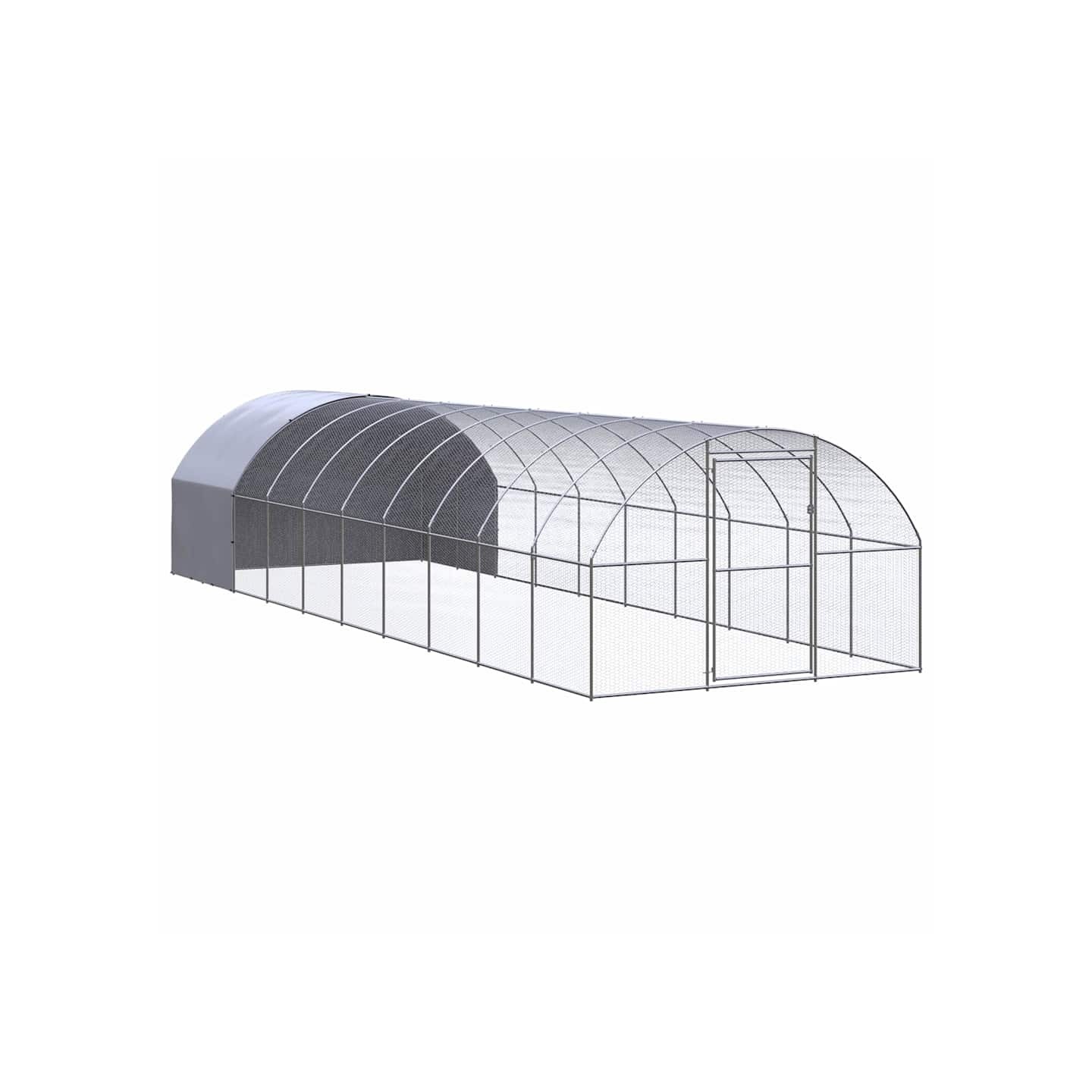 Poulailler d'extérieur 3x10x2 m Acier galvanisé
