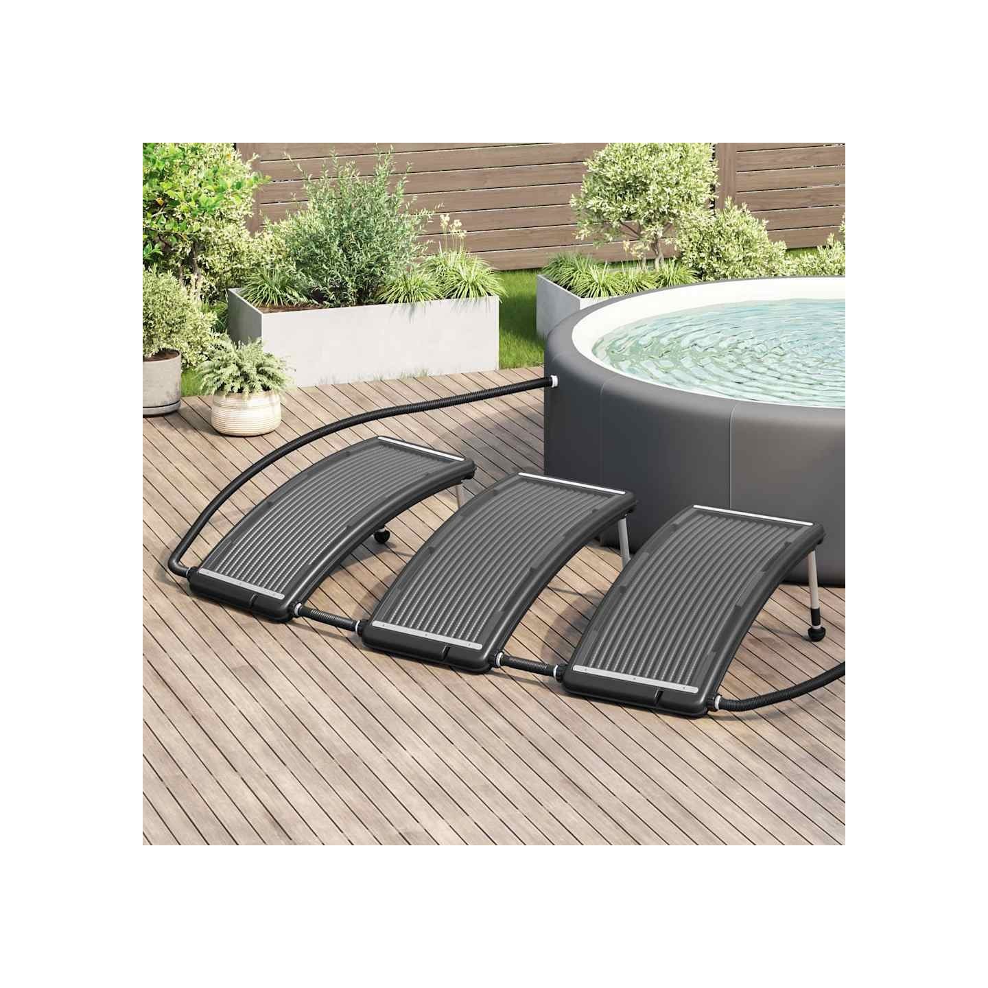 Panneaux de chauffage solaire de piscine courbés 3 pcs 110x65cm
