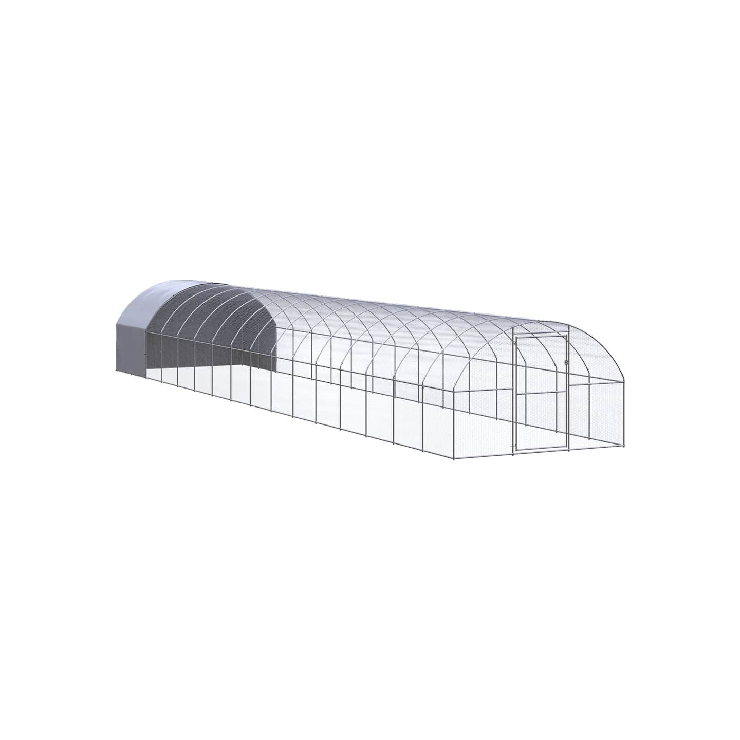 Poulailler d'extérieur 3x16x2 m Acier galvanisé