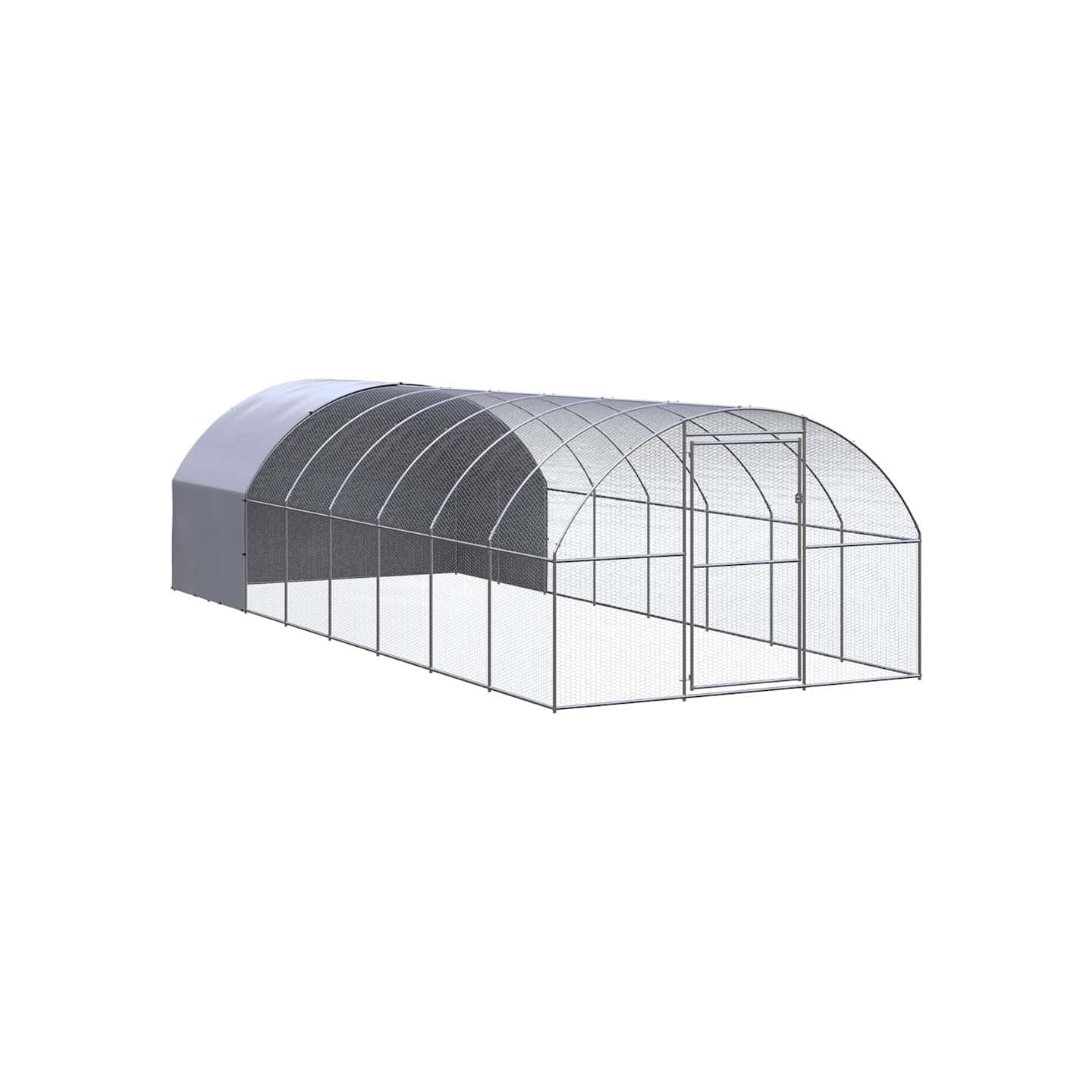 Poulailler d'extérieur 3x8x2 m Acier galvanisé