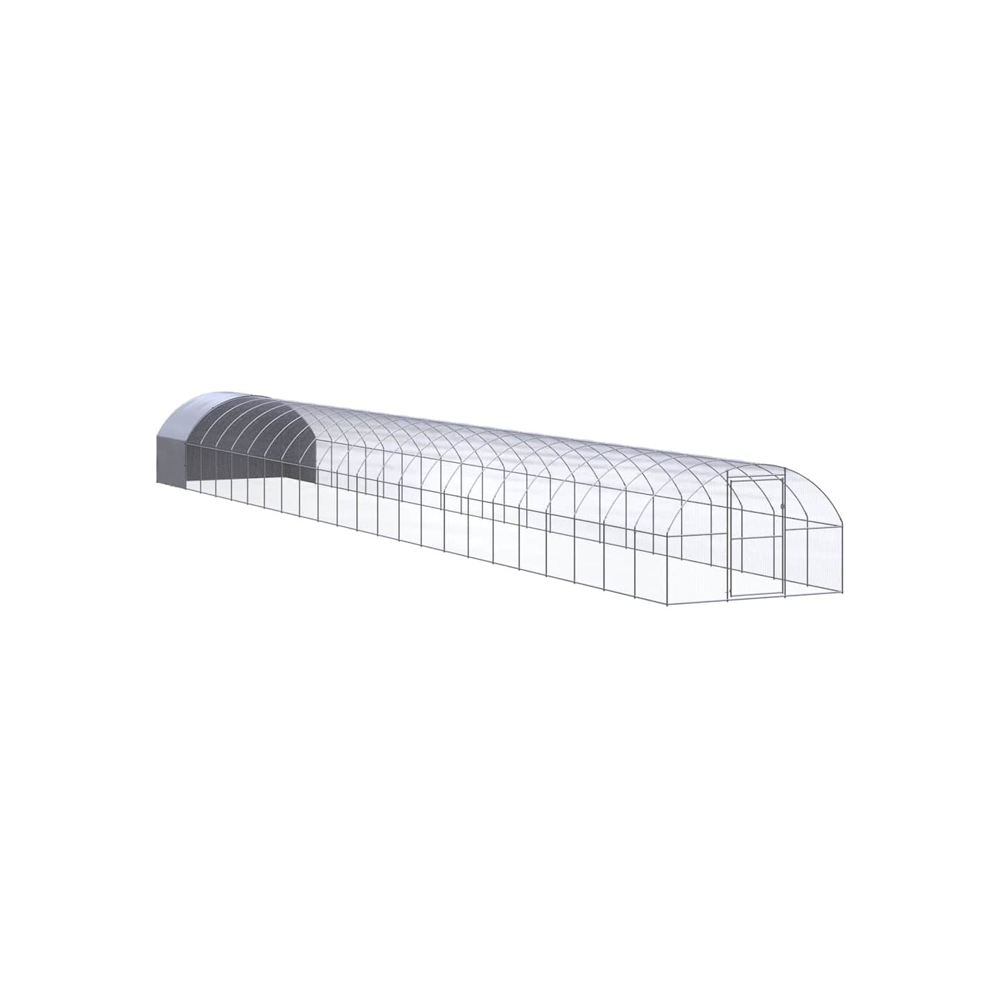 Poulailler d'extérieur 3x24x2 m Acier galvanisé