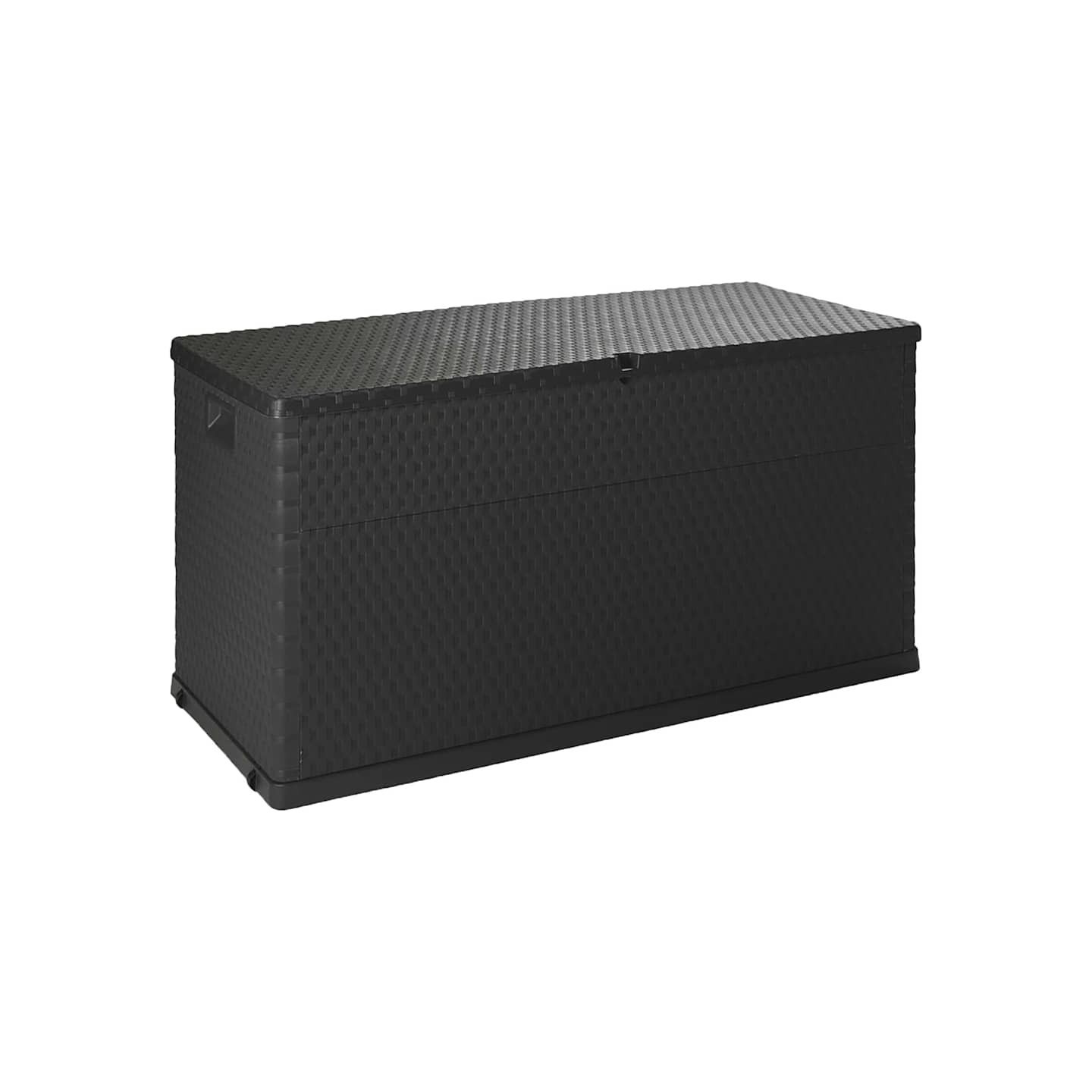 Boîte de stockage de jardin Anthracite 120x56x63 cm PP Rotin