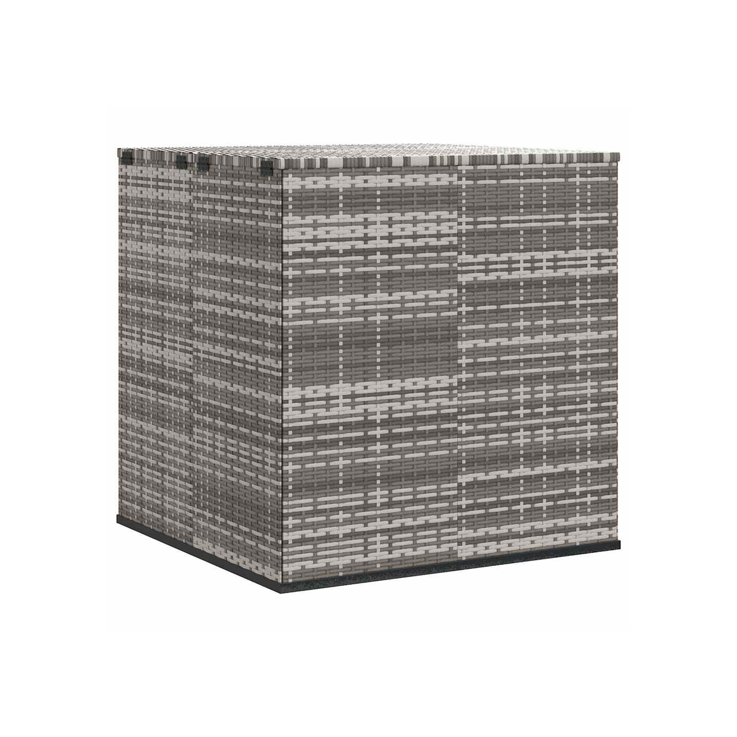 Boîte à coussins de jardin Résine tressée 100x97,5x104 cm Gris