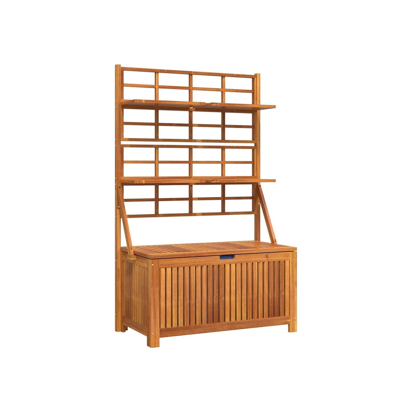 Boîte de rangement avec treillis 99x50x160 cm Acacia massif