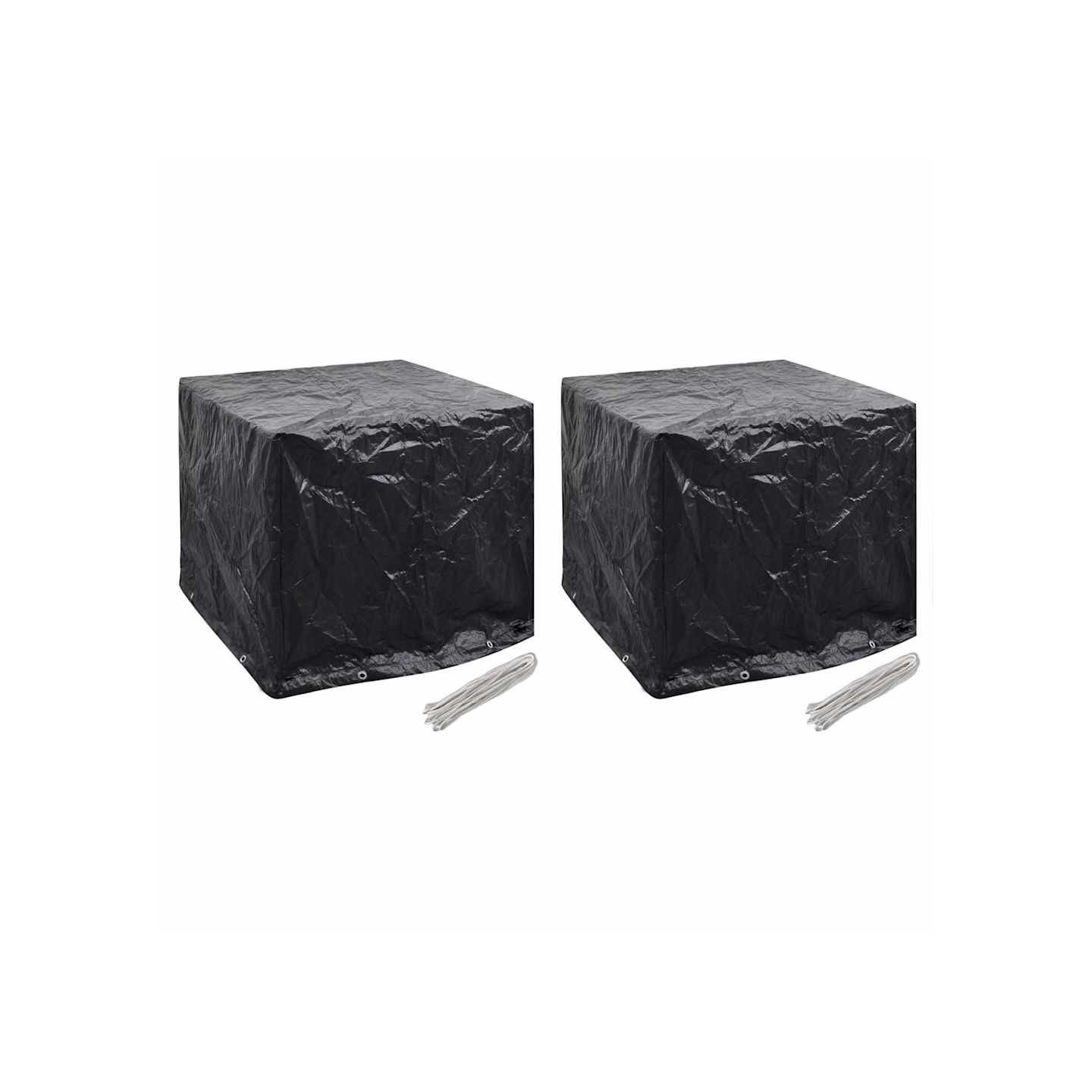 Housse de réservoir d'eau de jardin 2pcs 8 œillet 116x100x120cm