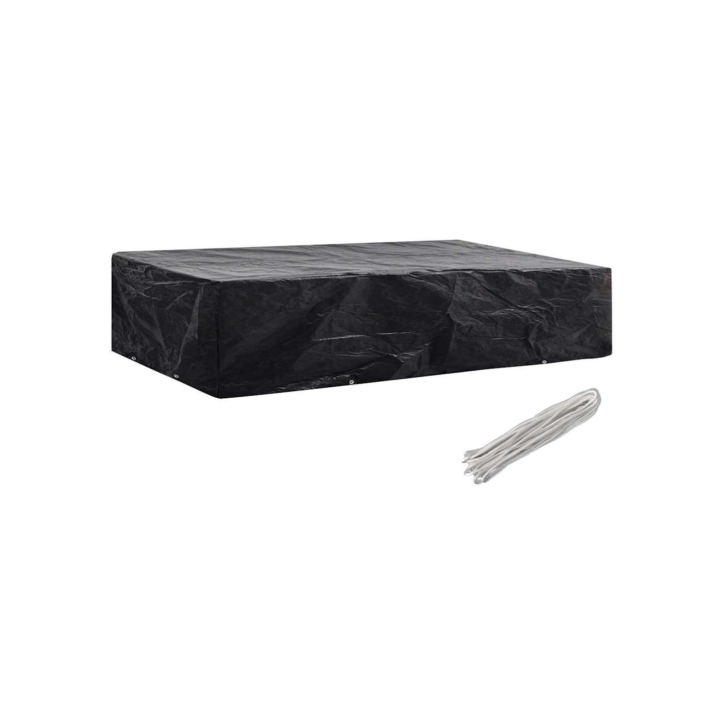 Housses de chaise de jardin 8 œillets 2 pcs 218 x 77 x 55 cm
