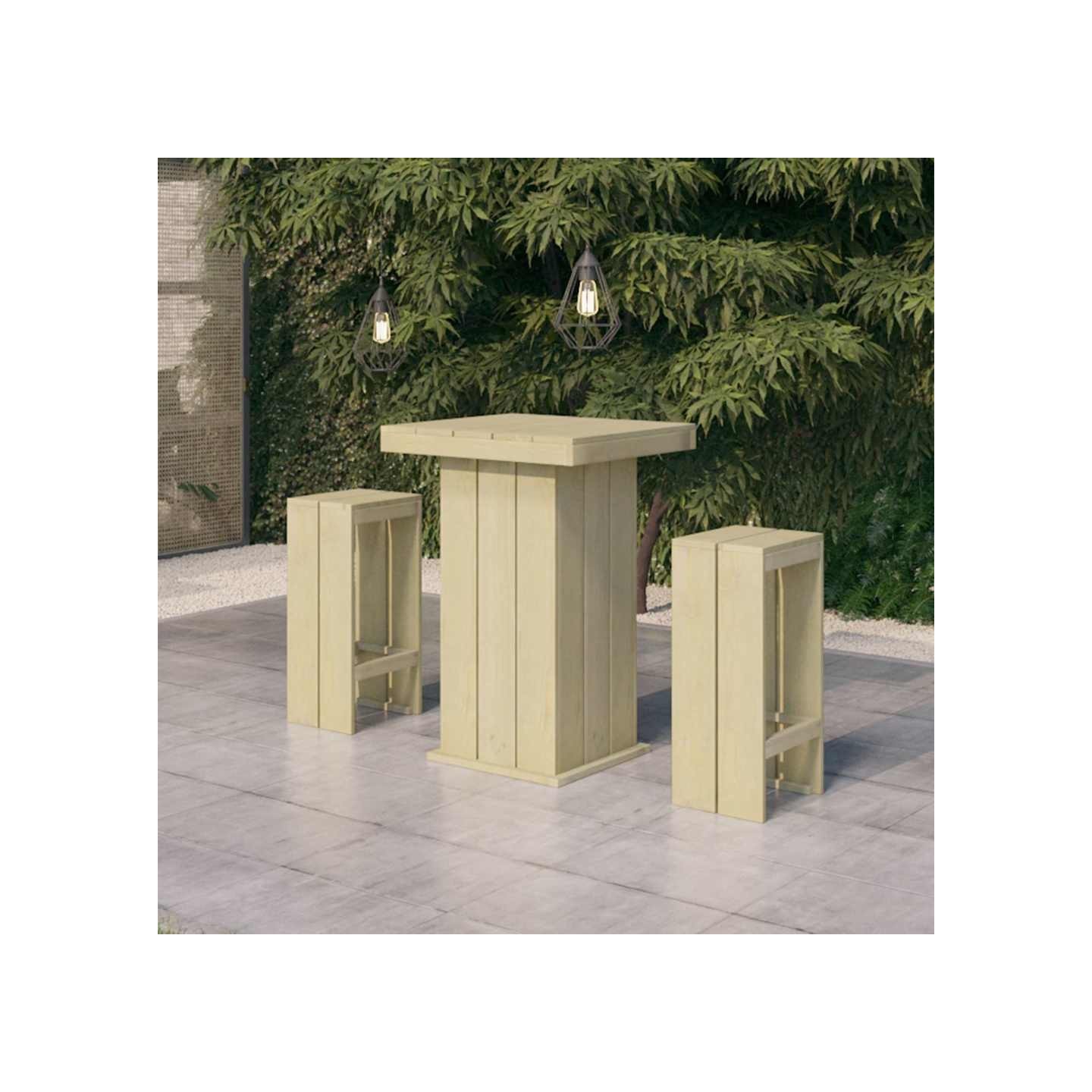 Meubles de bar de jardin 3 pcs Bois de pin imprégné