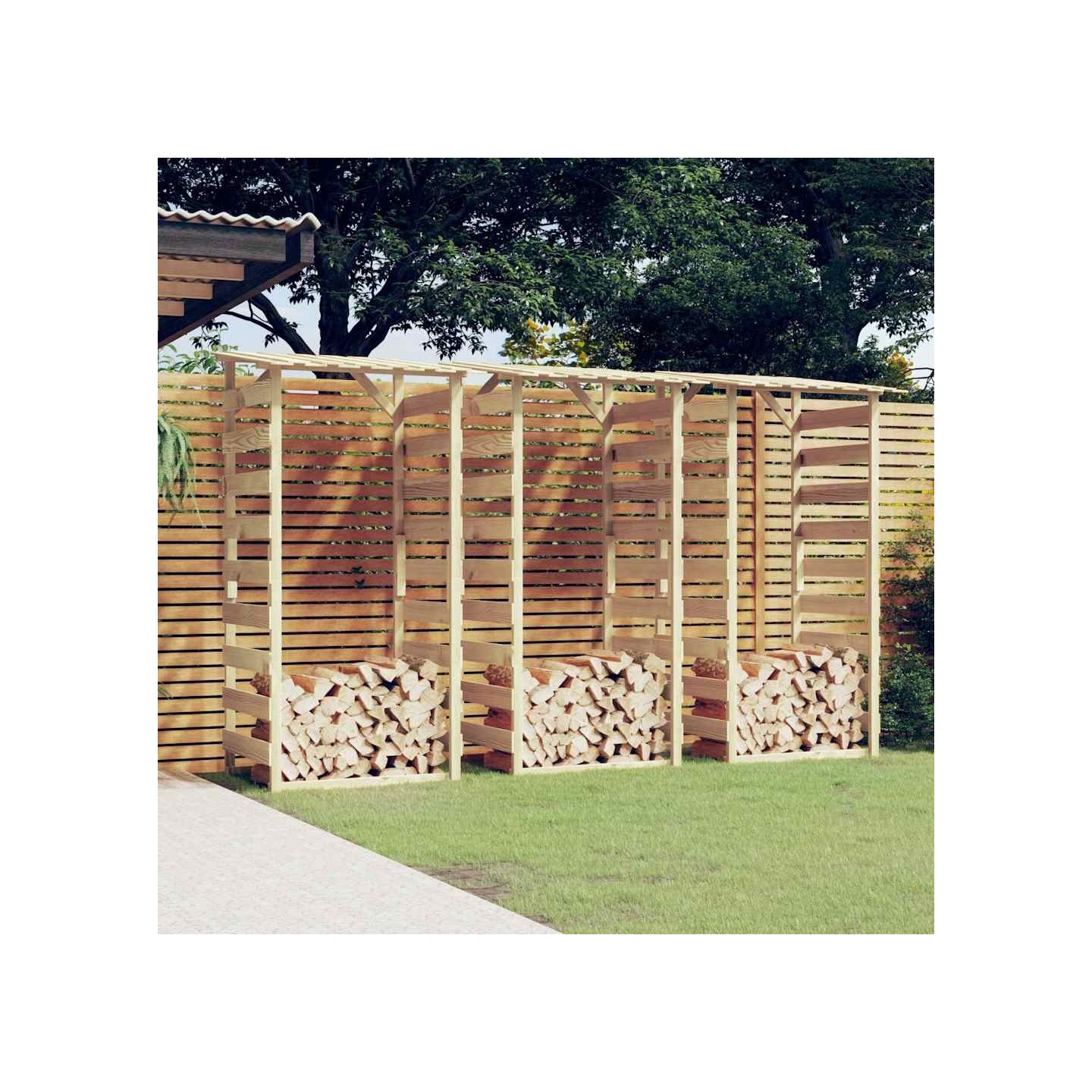 Pergolas avec toits 3 pcs 100x90x200 cm Bois de pin imprégné