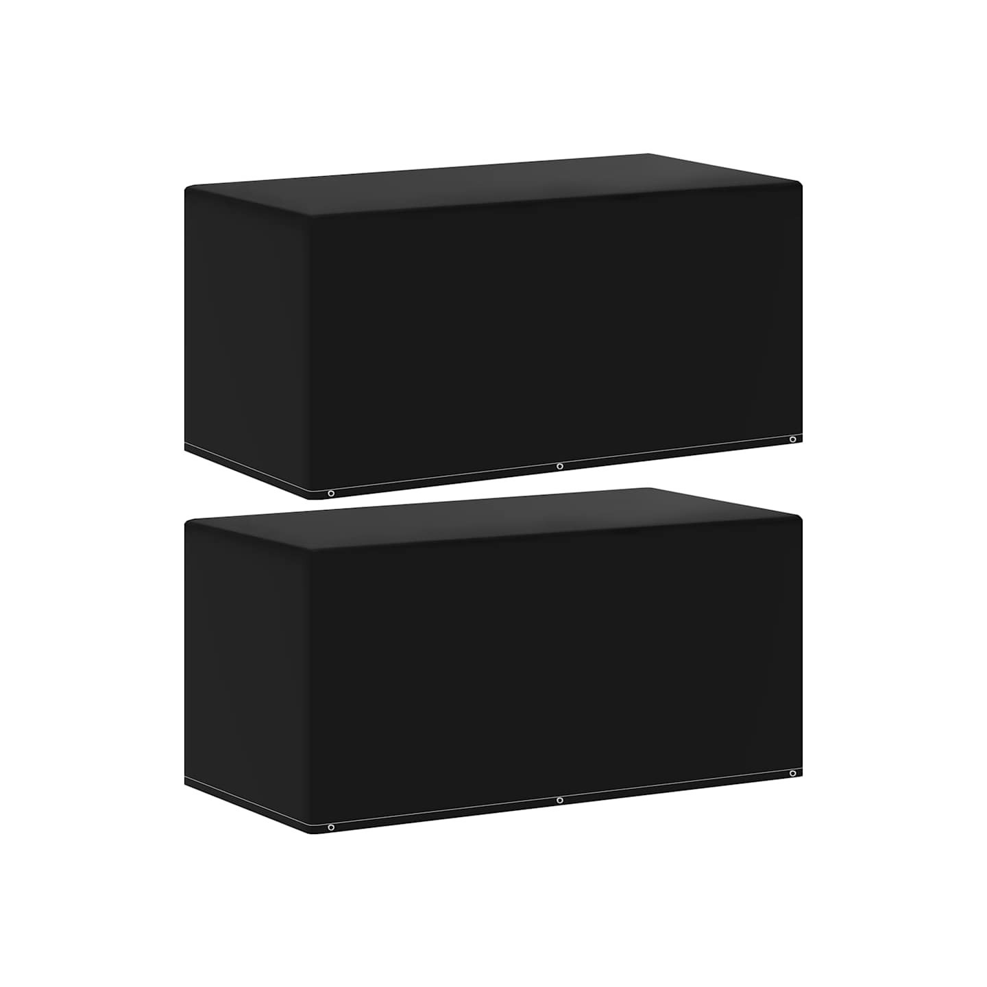 Housses de meubles de jardin 2 pcs 6 œillets 160x80x75 cm
