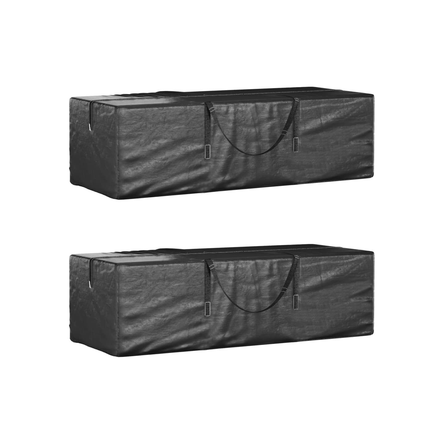 Sacs de rangement pour sapin de Noël 2 pcs noir polyéthylène
