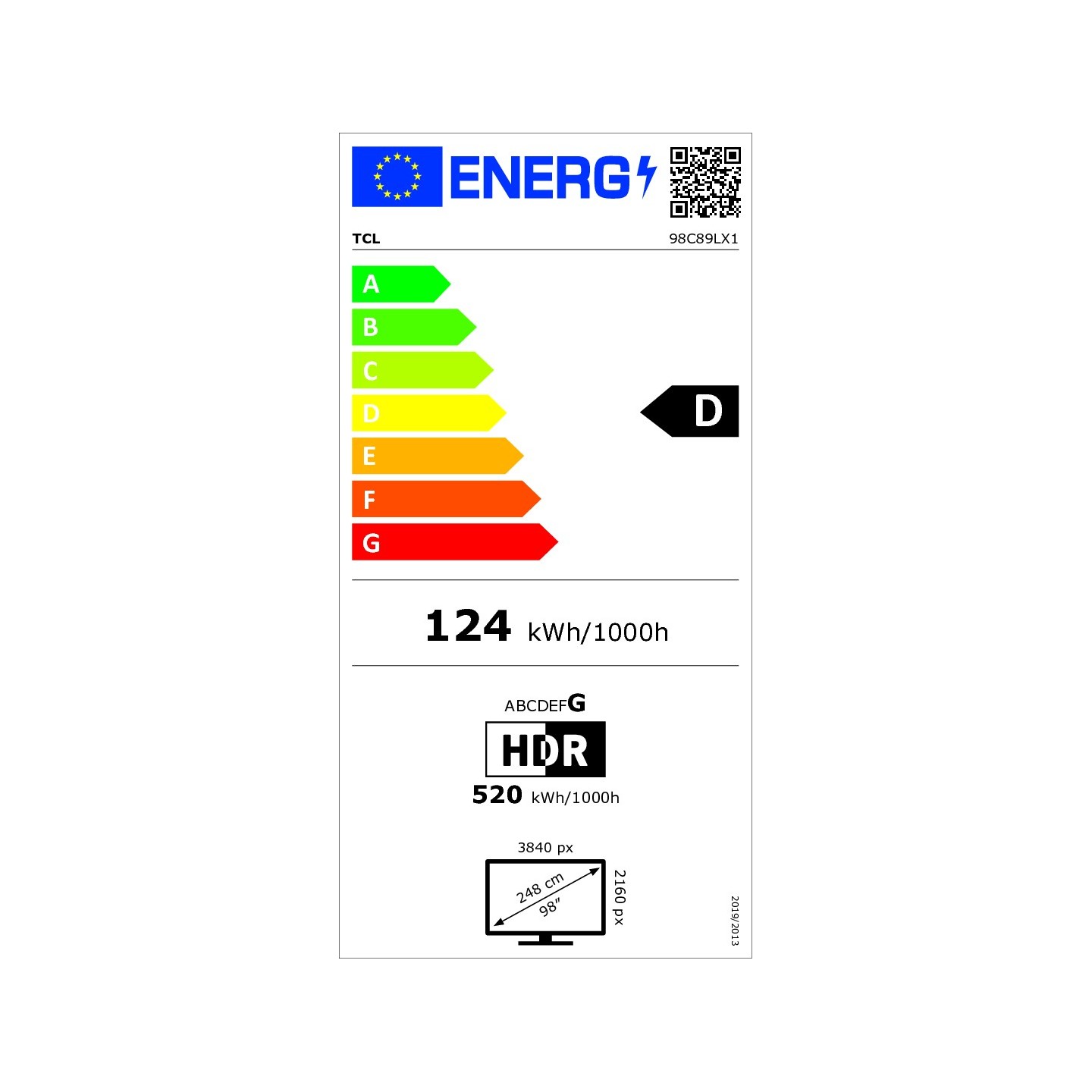 TV QLED TCL 98C89L 98" 4K SQD-Mini LED 144 Hz | Nimestore