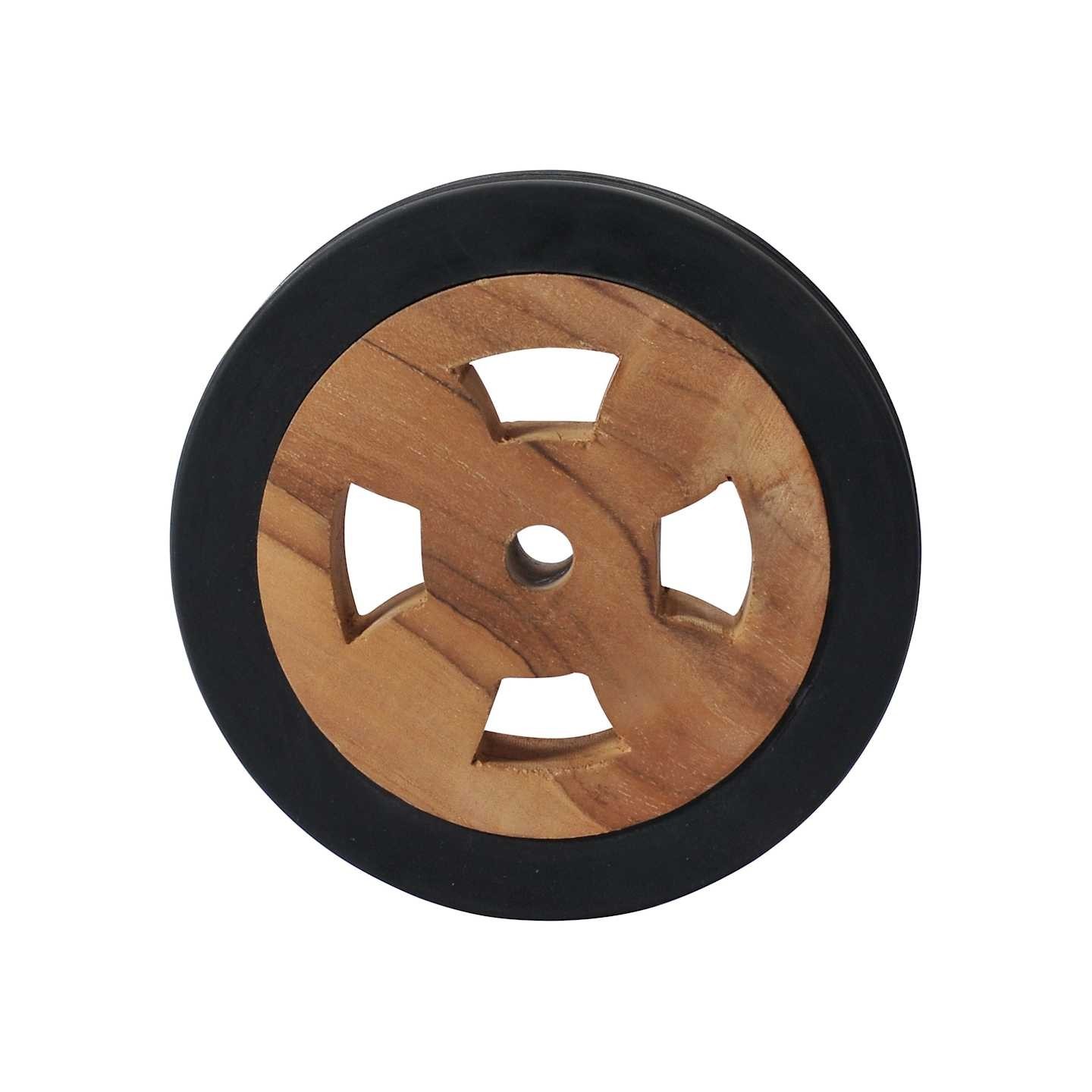 Roues de rechange pour transat 2 pcs Bois de teck solide
