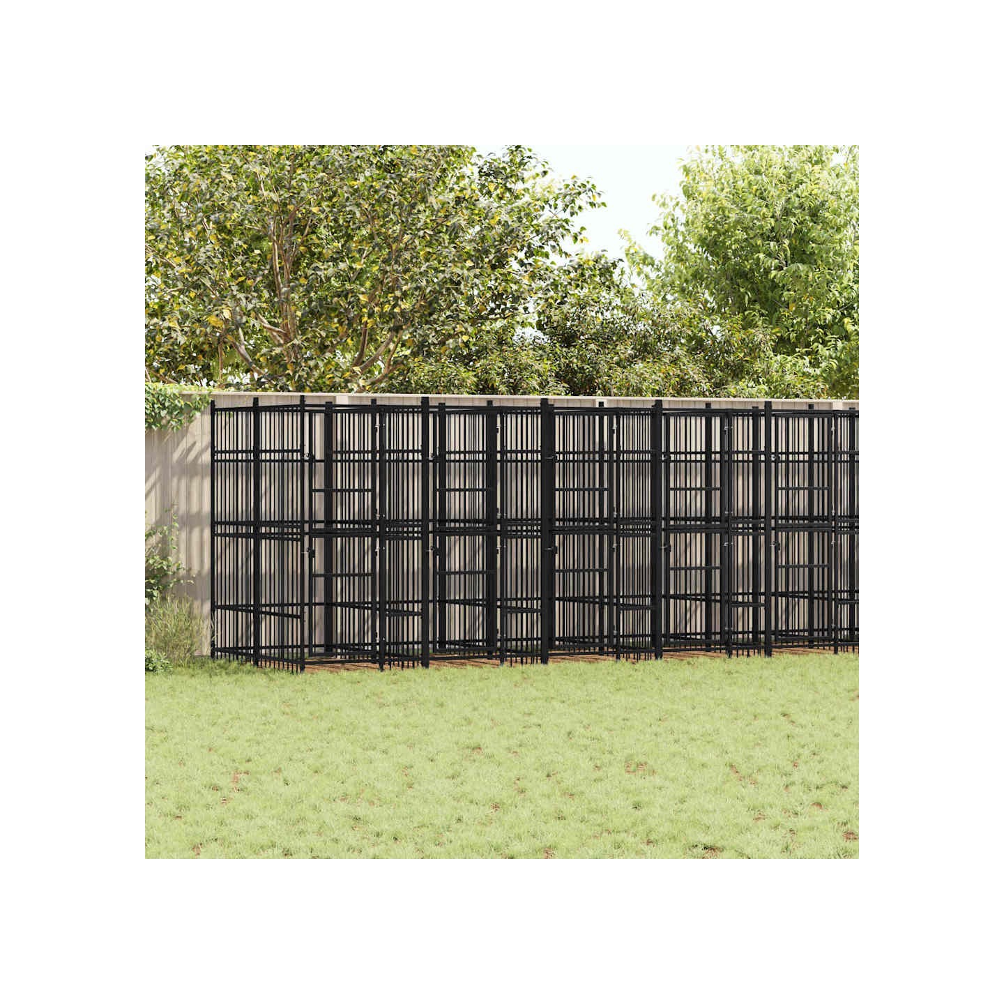 Chenil d'extérieur pour chiens Acier 18,43 m²