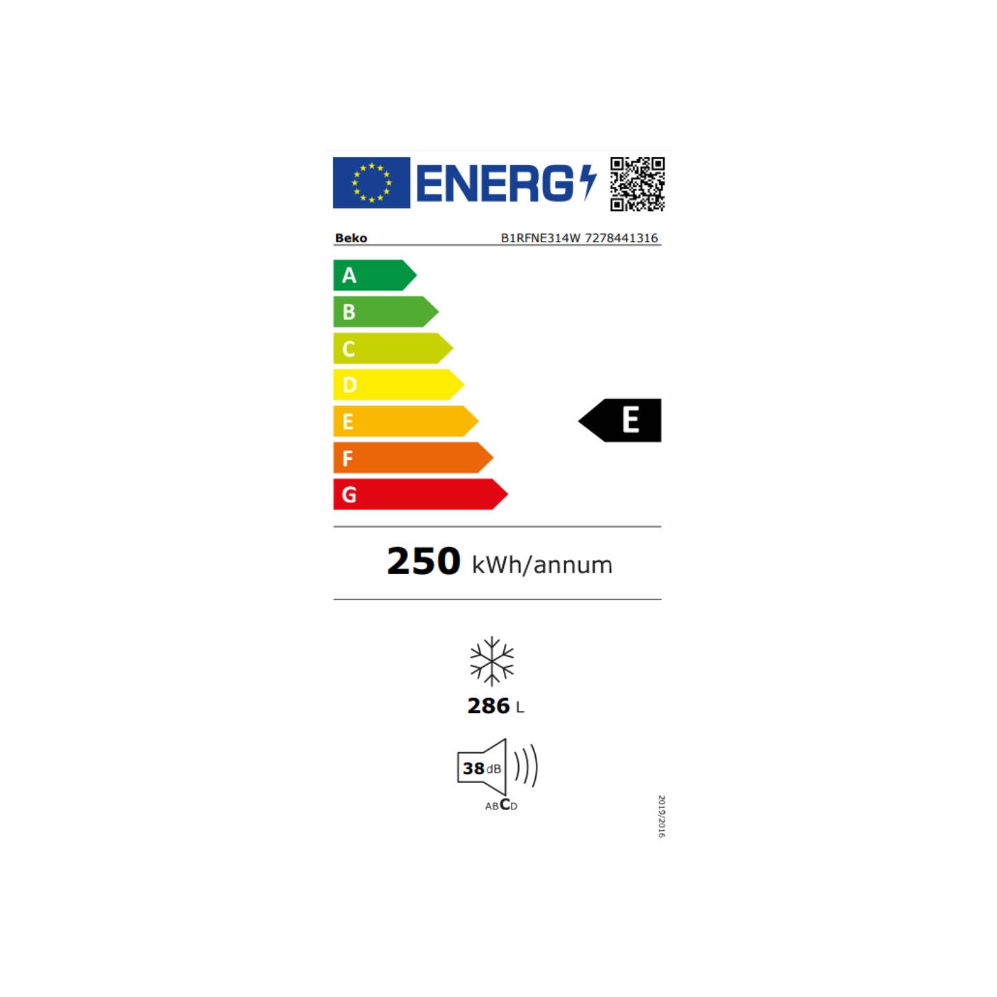 Congélateur armoire Beko B1RFNE314W 286 L No Frost | Nimestore