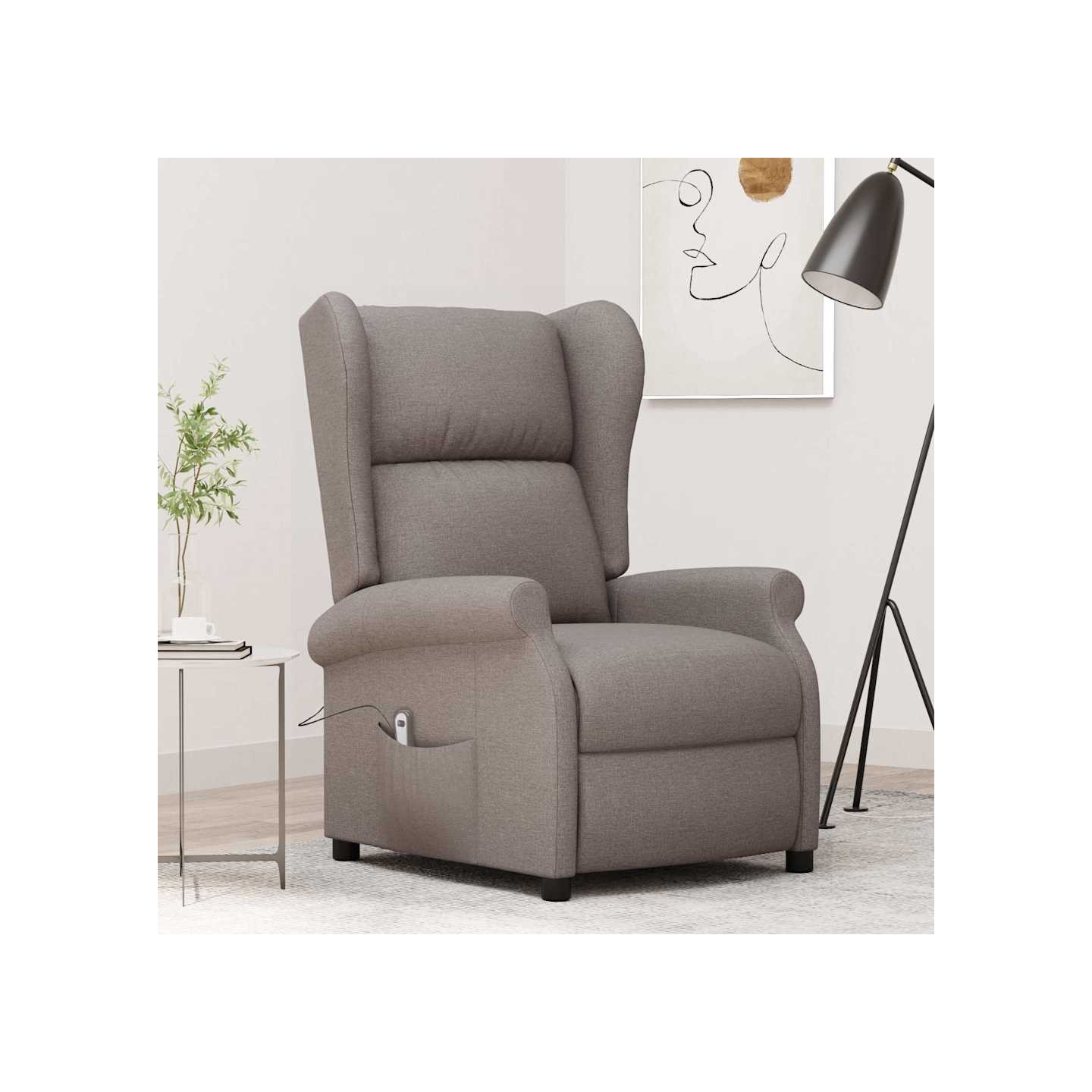 Fauteuil inclinable électrique à oreilles taupe Tissu
