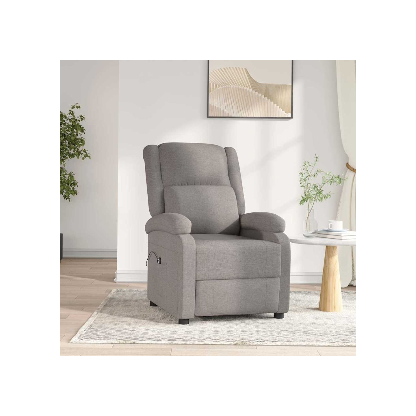 Fauteuil inclinable électrique Taupe Tissu