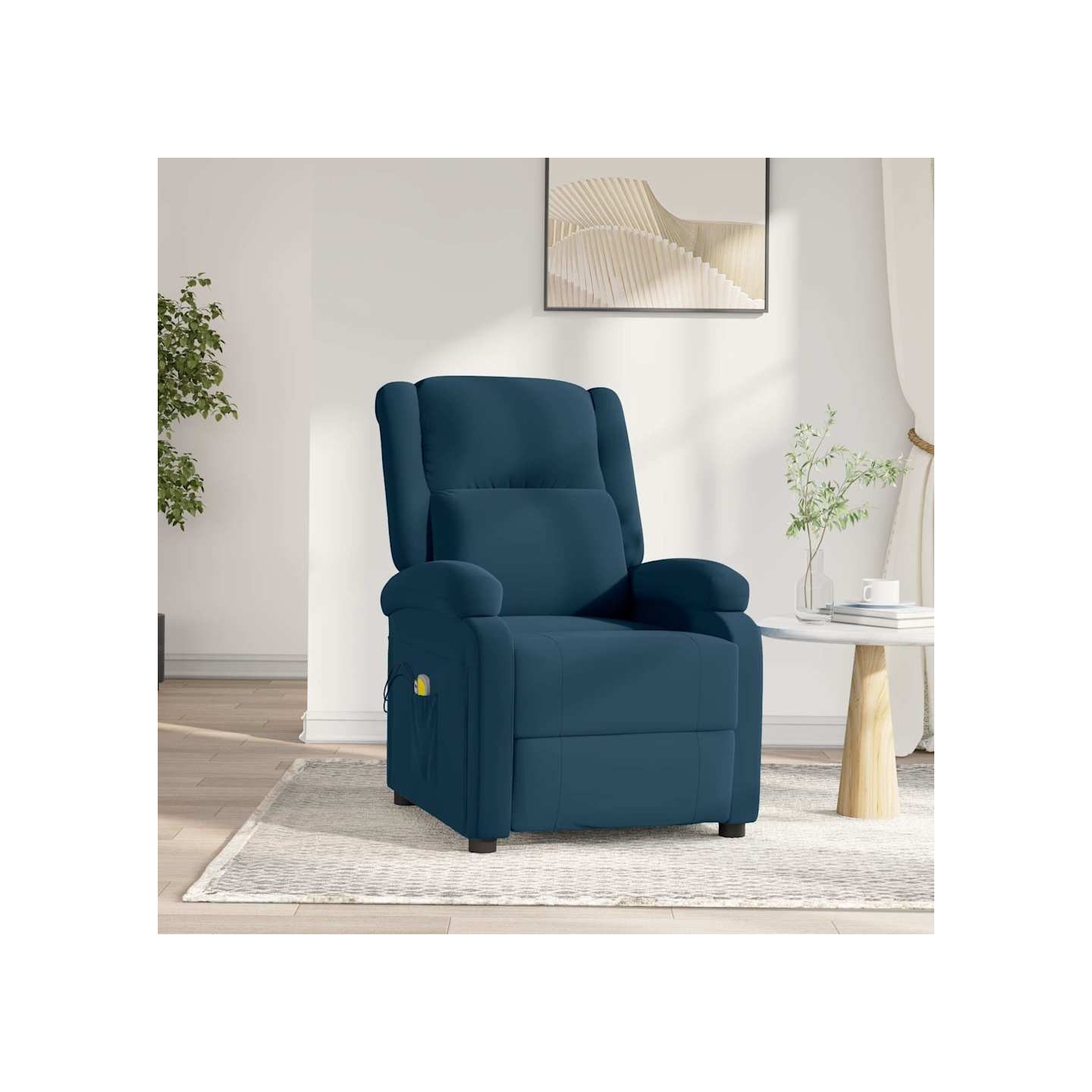 Fauteuil électrique de massage Bleu Velours
