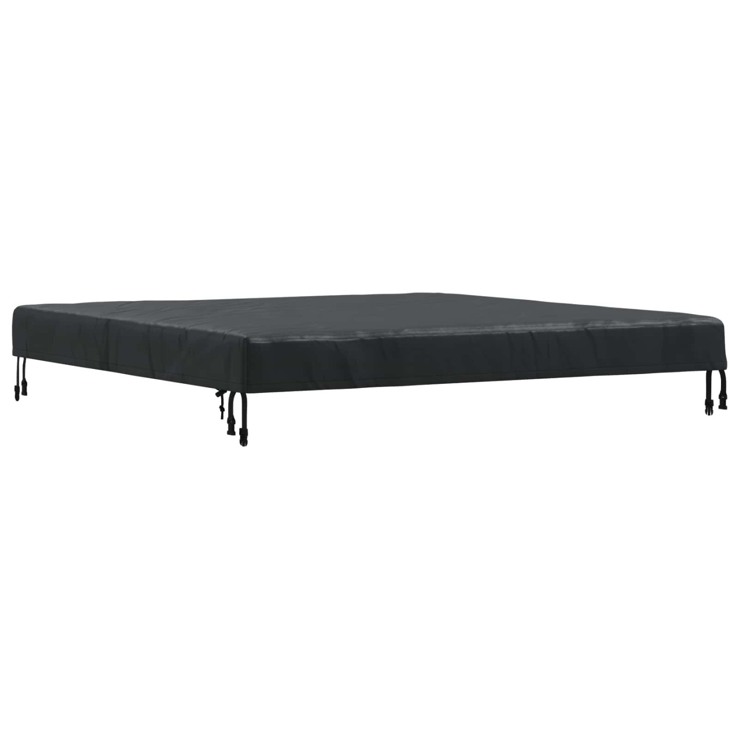 Housse de Table 142 x 142 x 15 cm Carré Imperméable Noir