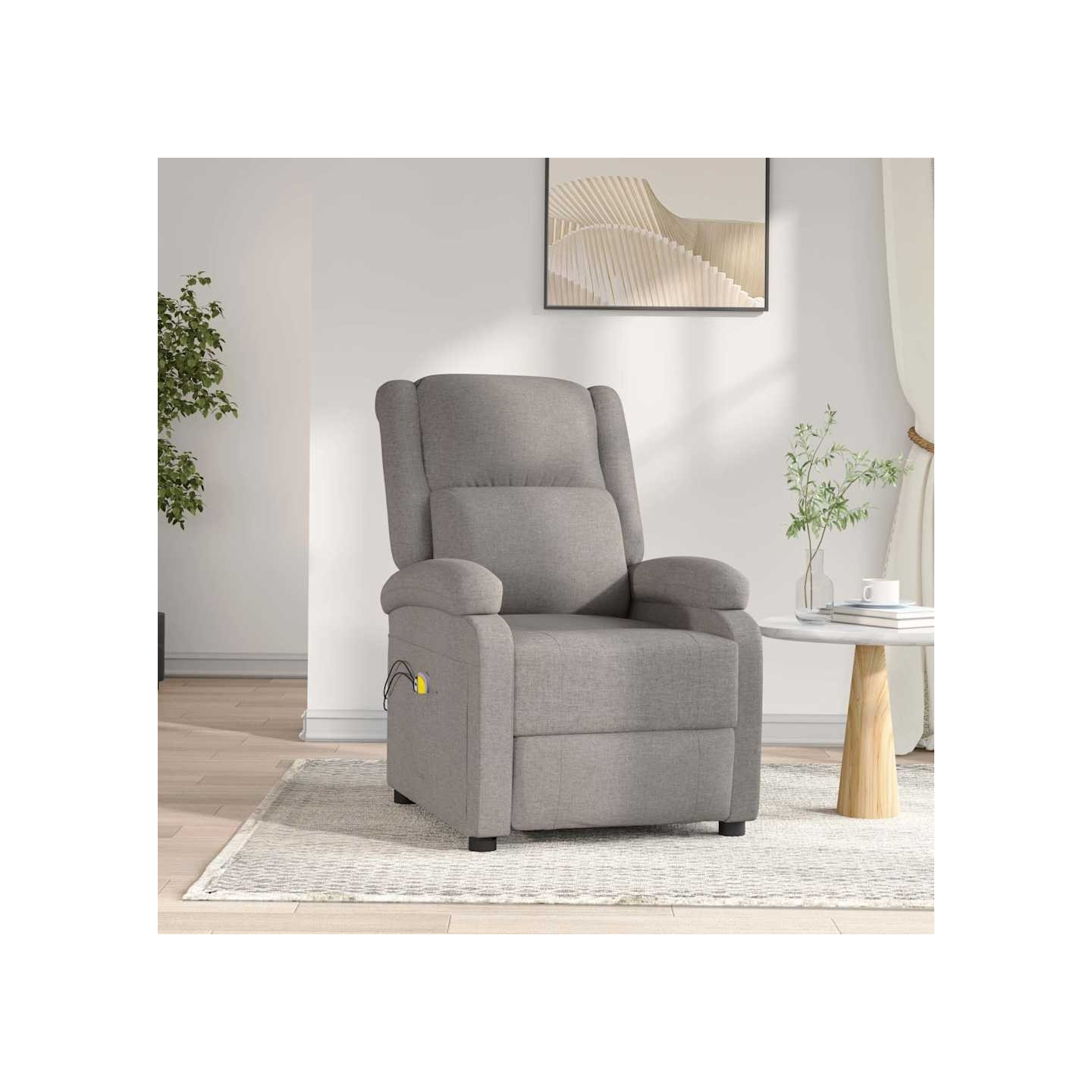 Fauteuil électrique de massage Taupe Tissu