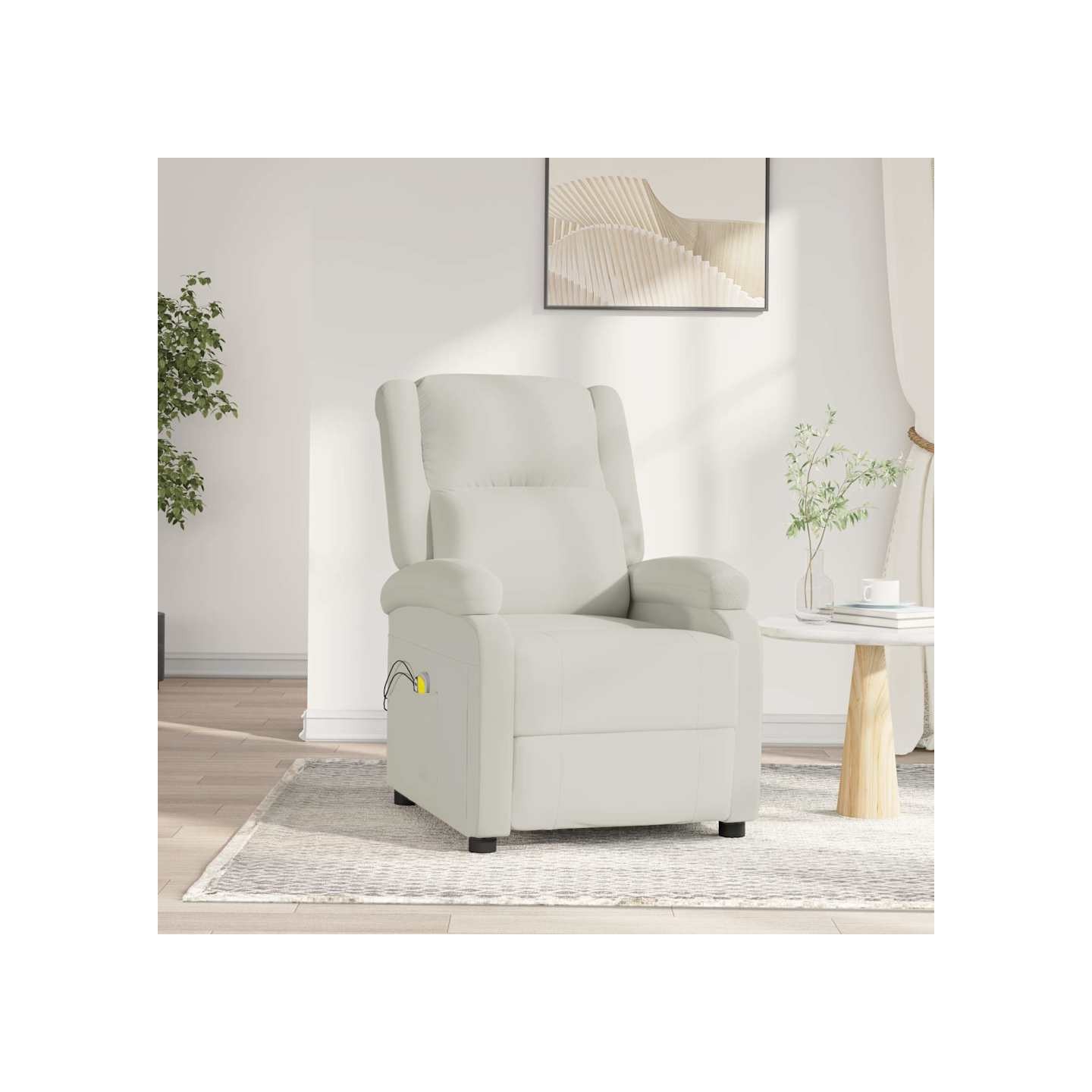 Fauteuil électrique de massage Crème Velours