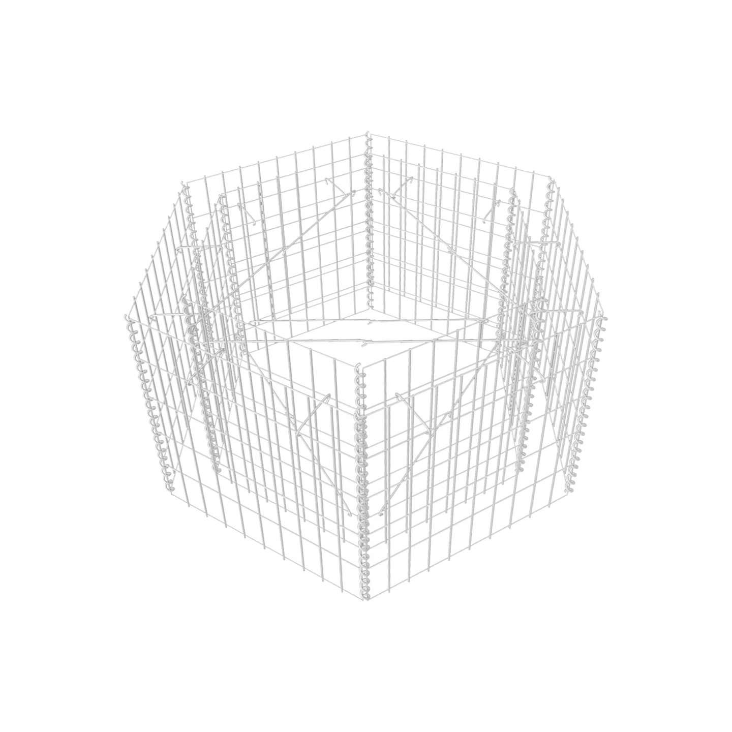 Lit surélevé à gabion hexagonale 100 x 90 x 50 cm