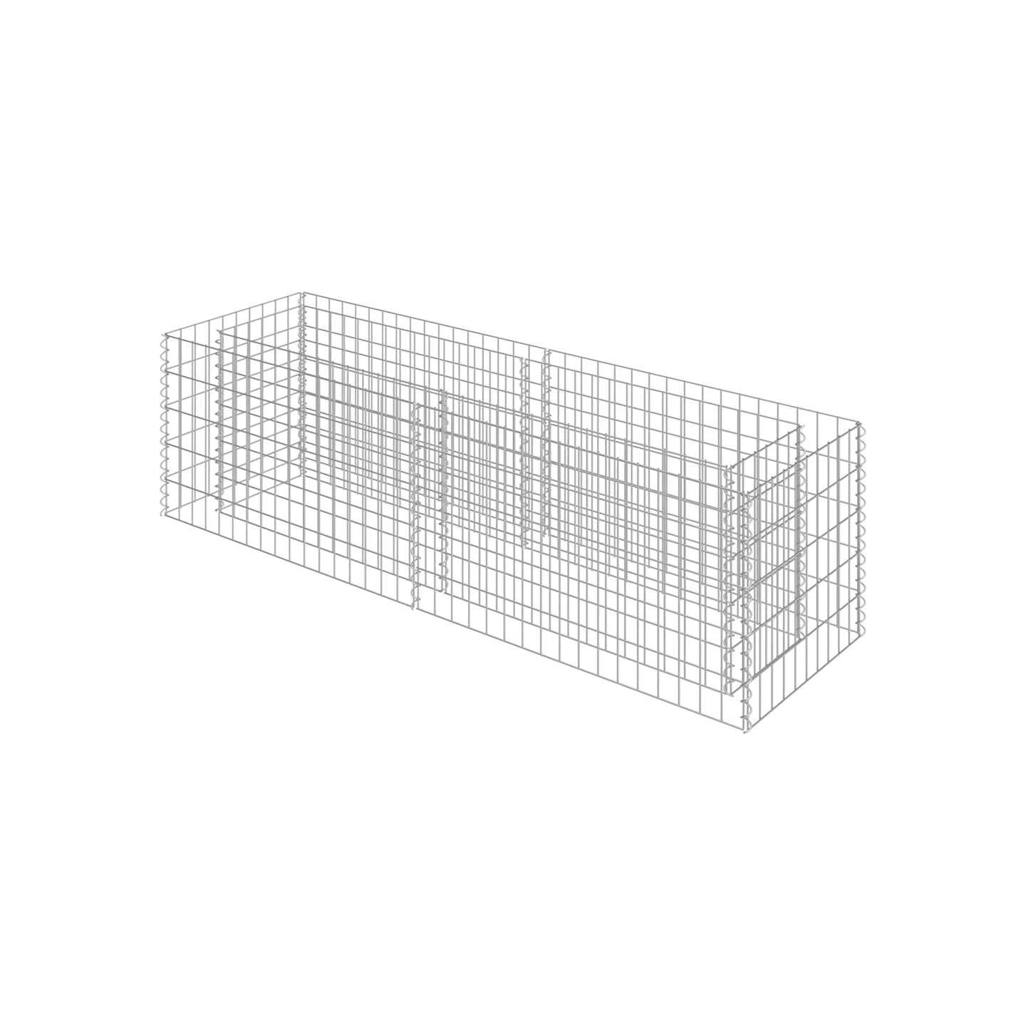 Lit surélevé à gabion Acier galvanisé 180x50x50 cm