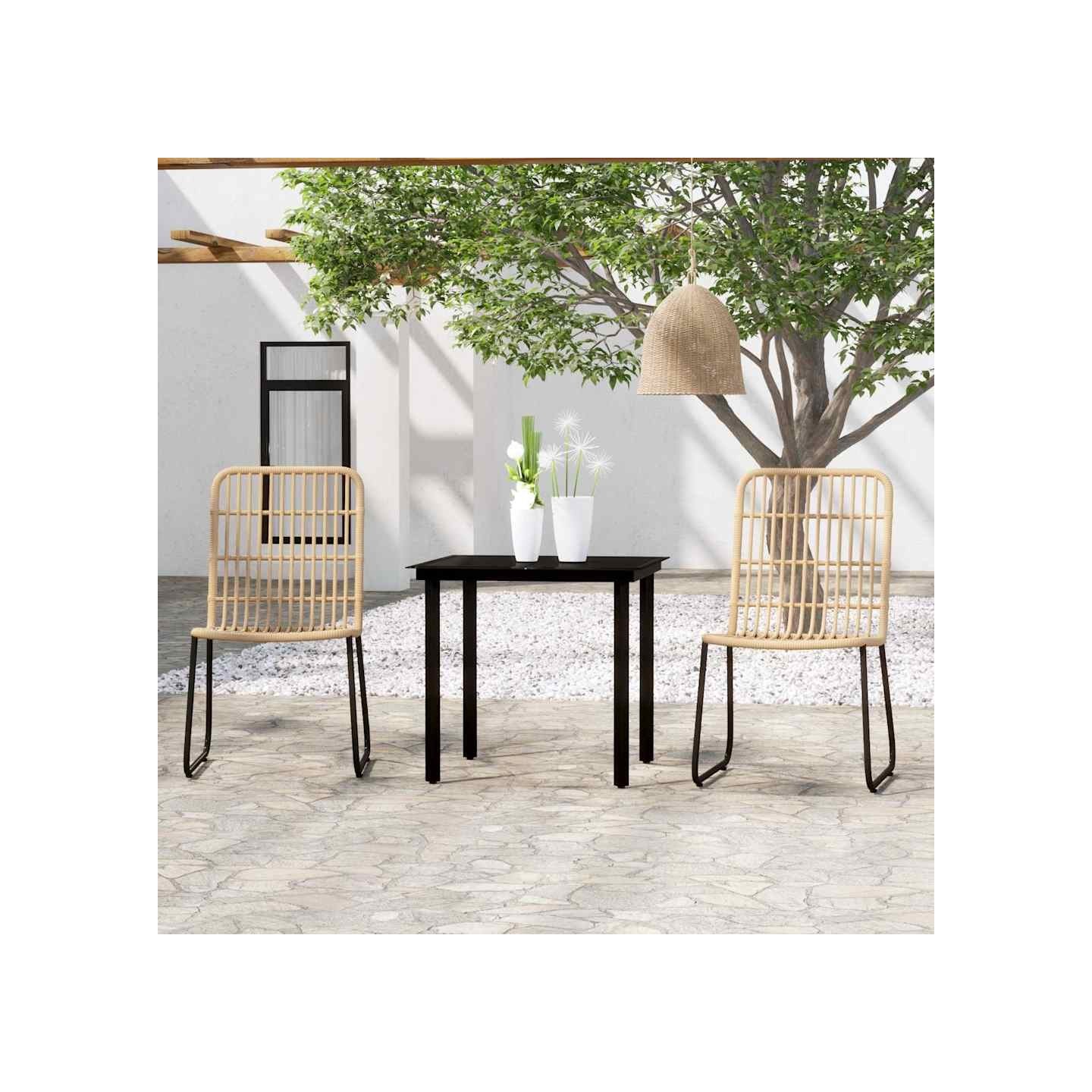 Ensemble à manger de jardin 3 pcs Chêne