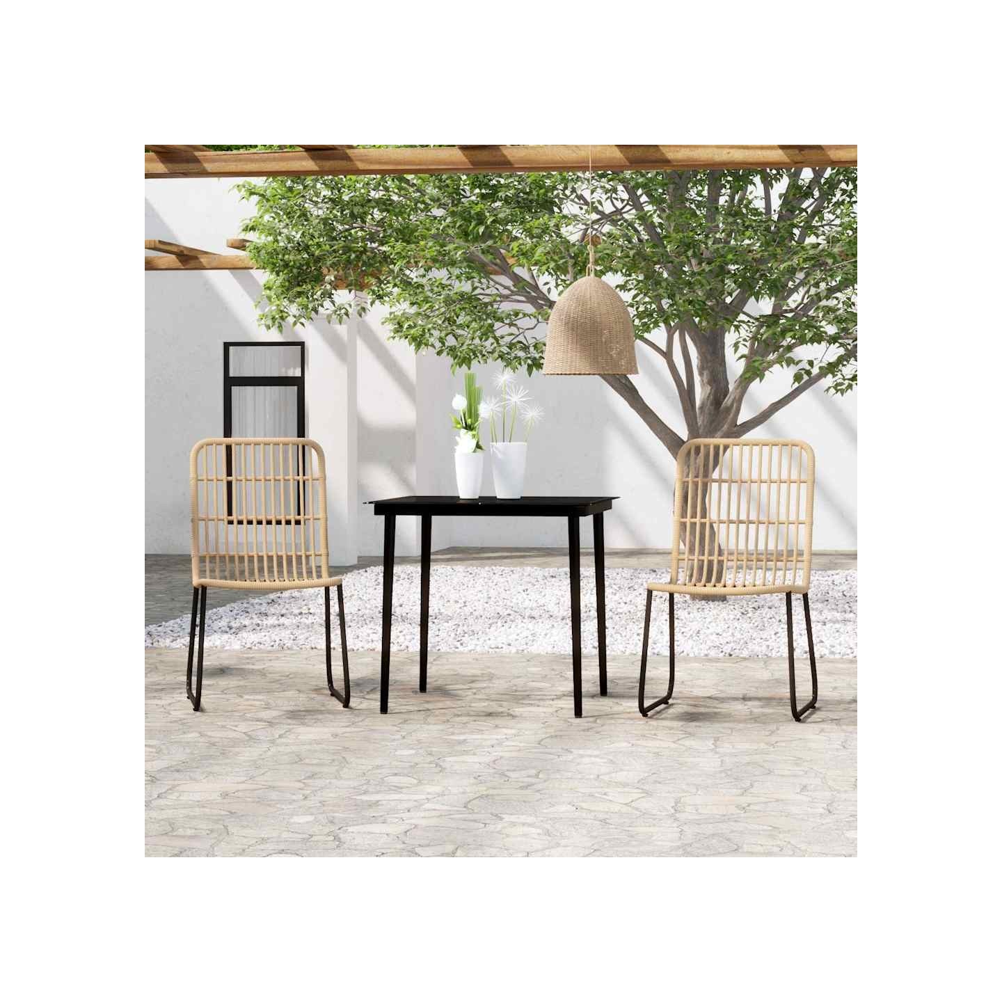 Ensemble à manger de jardin 3 pcs Chêne