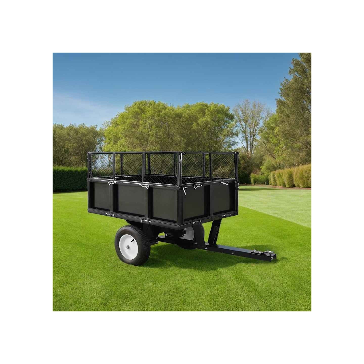 Remorque basculante pour tondeuse de pelouse Charge de 300 kg