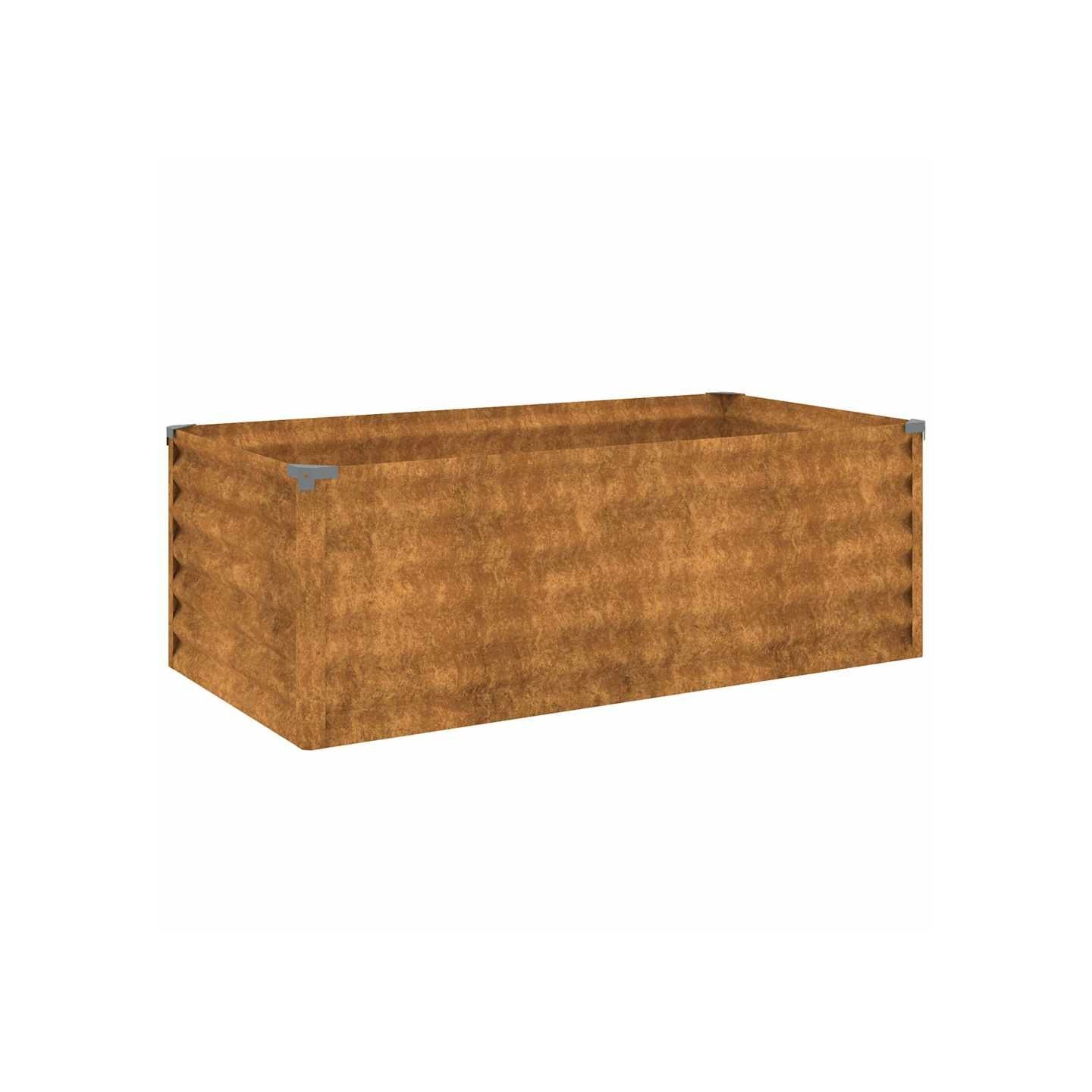 Jardinière surélevée 100x50x36 cm Acier Corten