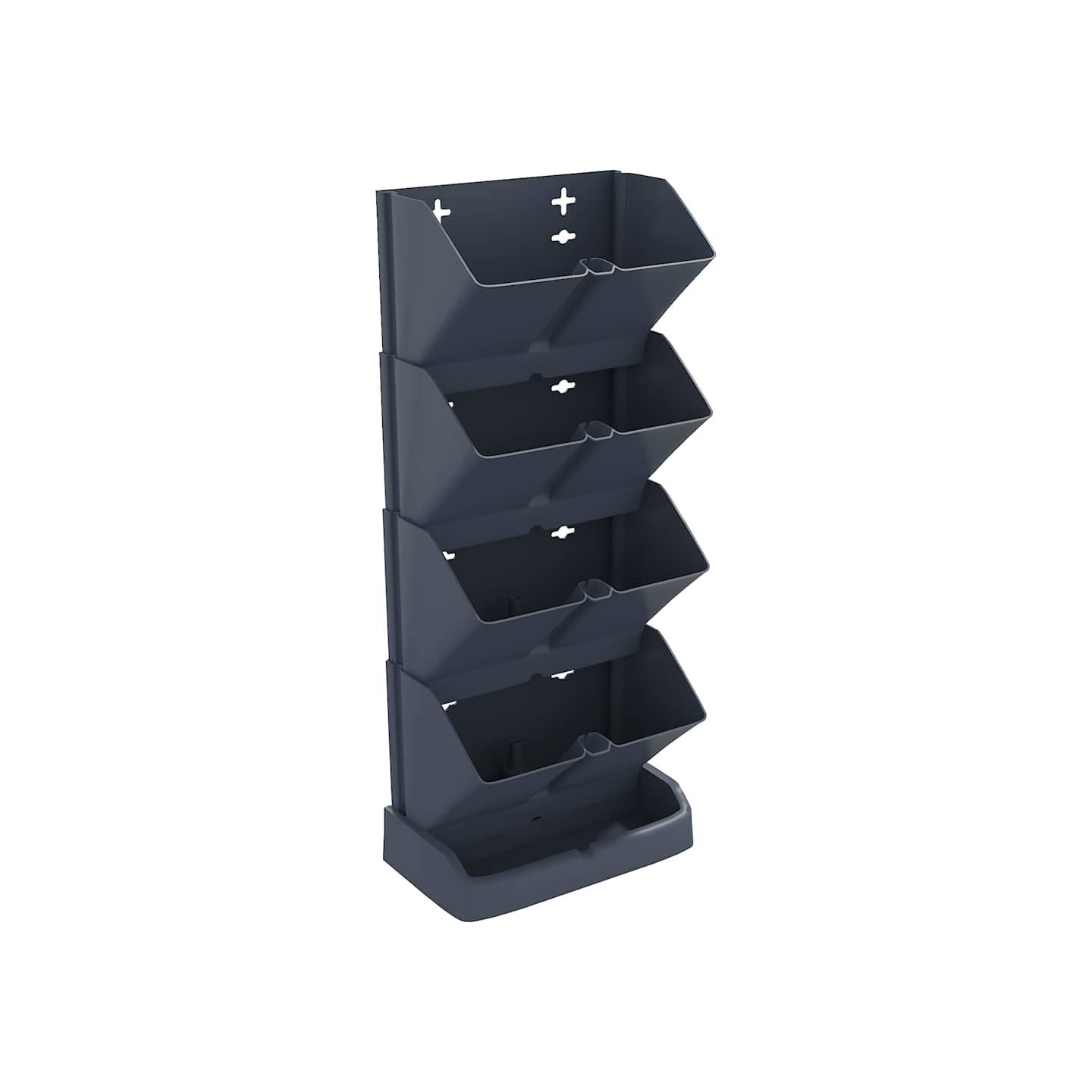 Ensemble de jardinières verticales 4 pcs Anthracite PP