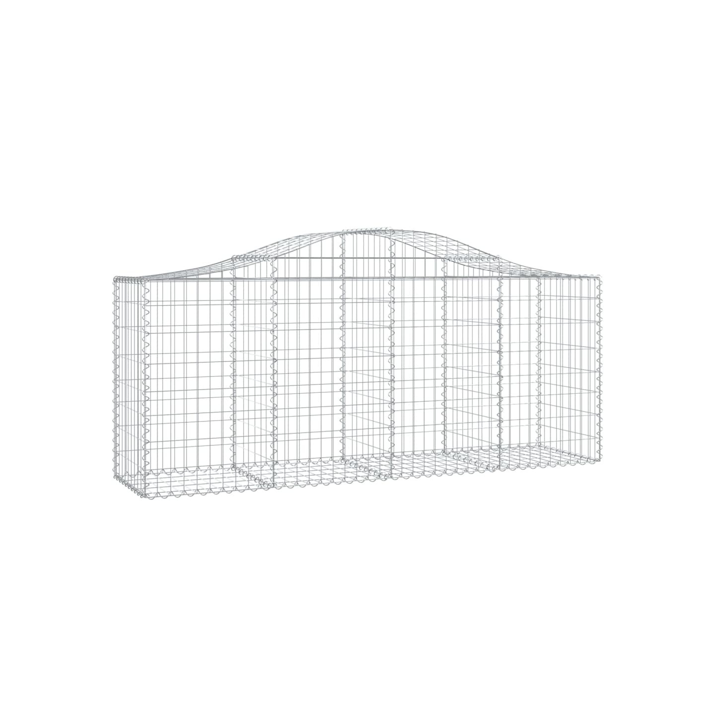 Panier de gabions arqué 200x50x80/100 cm Fer galvanisé