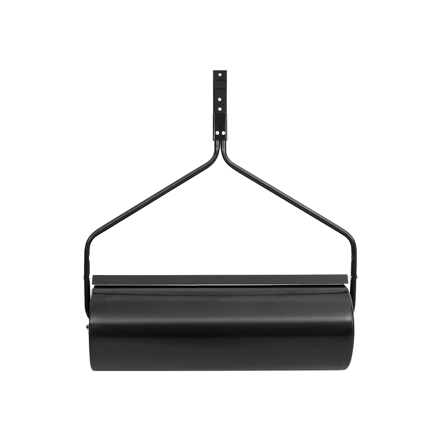 Rouleau à gazon à pousser de jardin noir 63 L fer