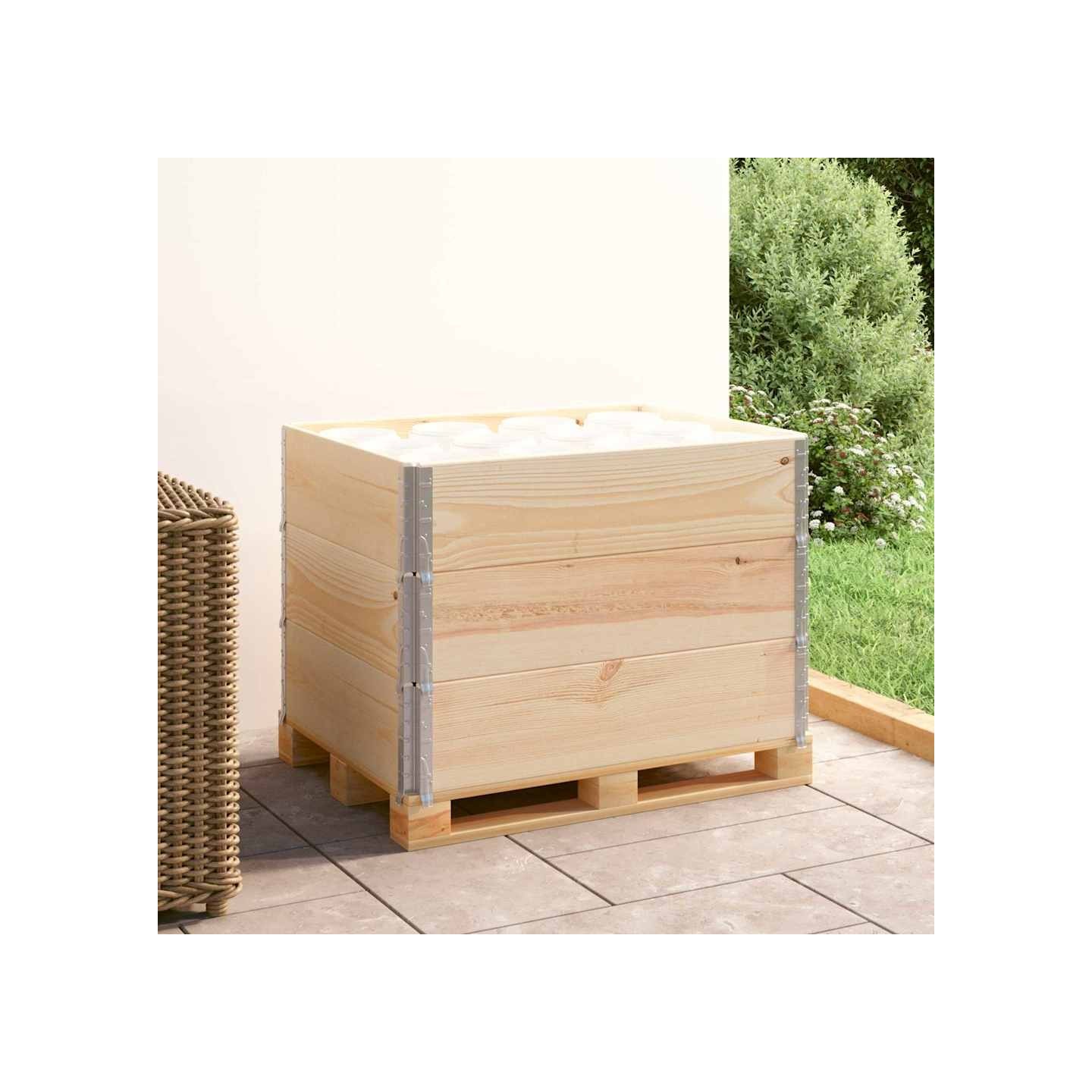 Colliers de palette 3 pcs 60x80 cm Bois de pin solide