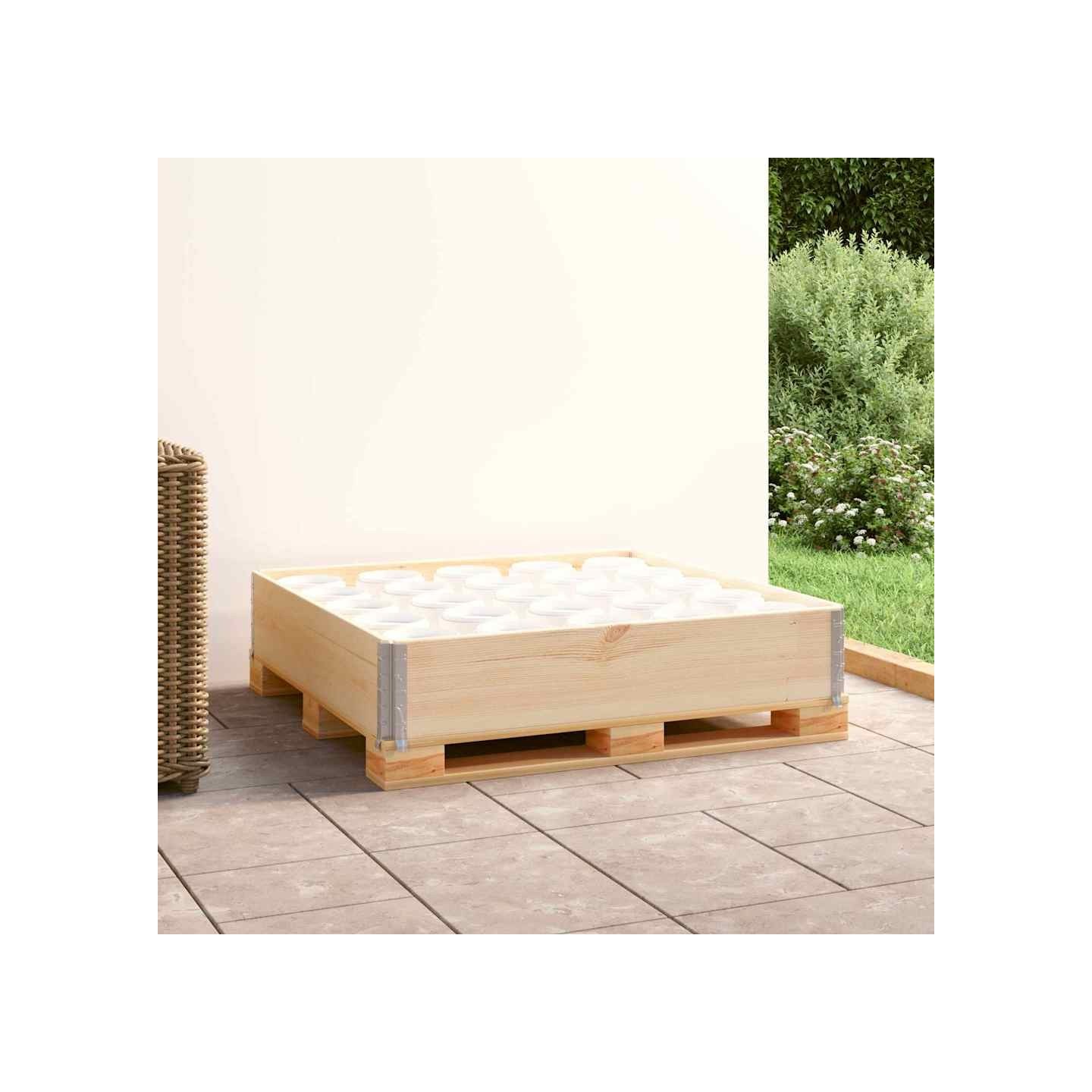 Collier de palette 100x100 cm Bois de pin solide