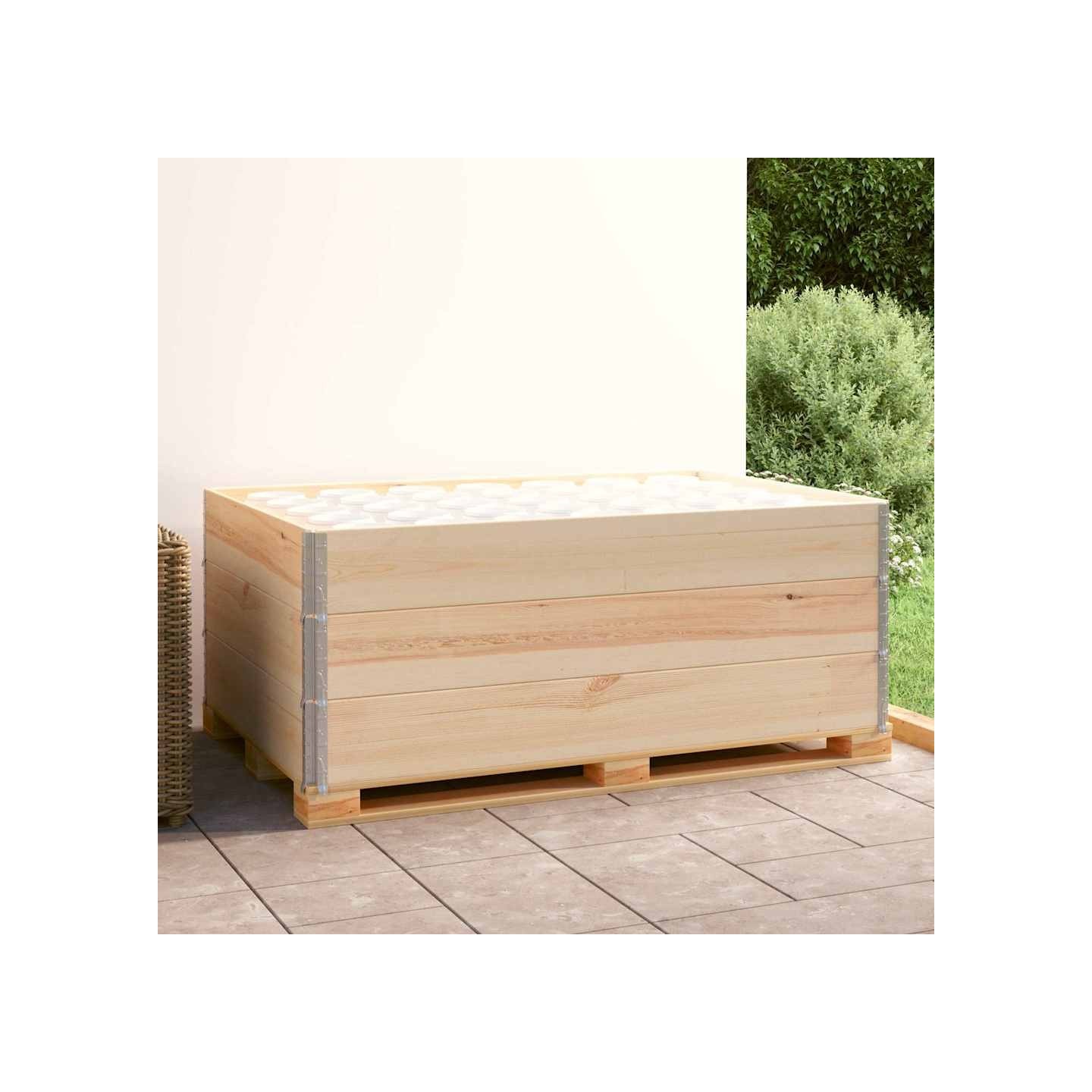 Colliers de palette 3 pcs 100x150 cm Bois de pin solide